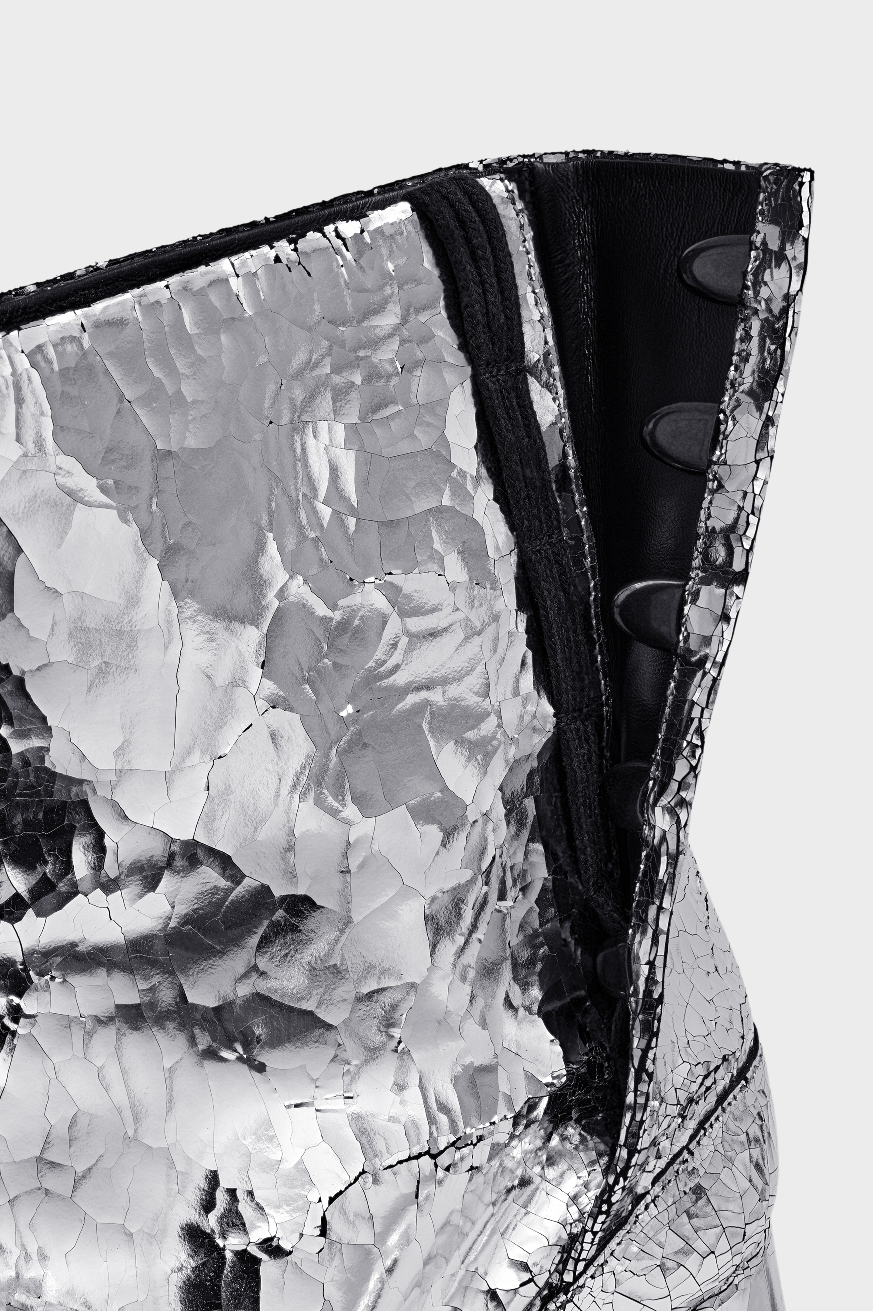 Silver Leather Low-Heeled Tabi Boots | Maison Margiela