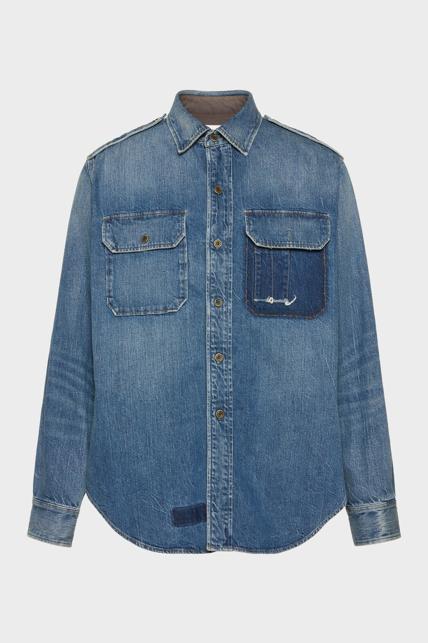 MM6 MASON MARGIERAラインストーン デニムシャツ MM6 Maison Margiela エムエム6 マルジェラ デニムシャツ - メルカリ