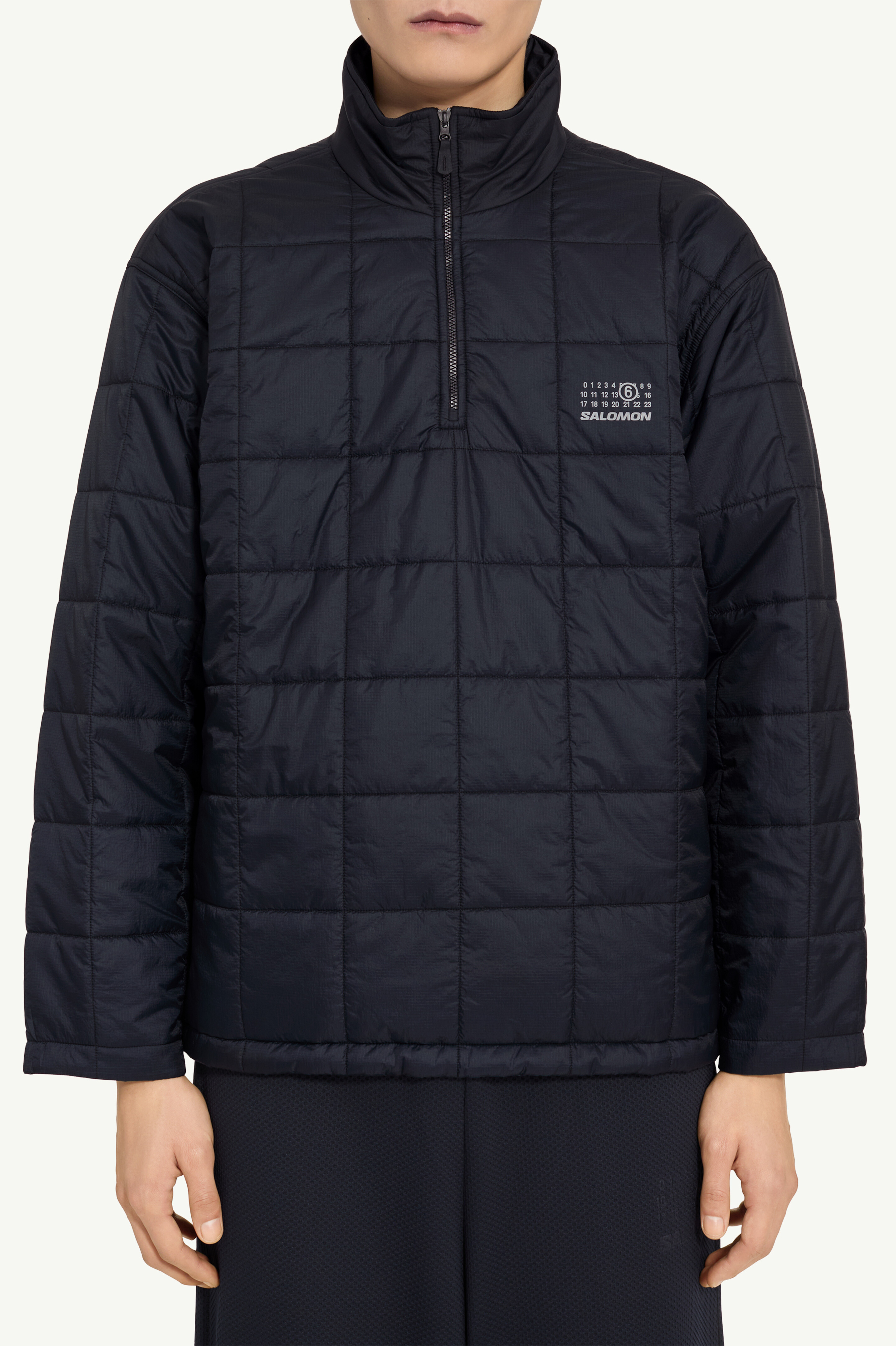 Black MM6 x Salomon insulated half zip pullover | MM6 Official