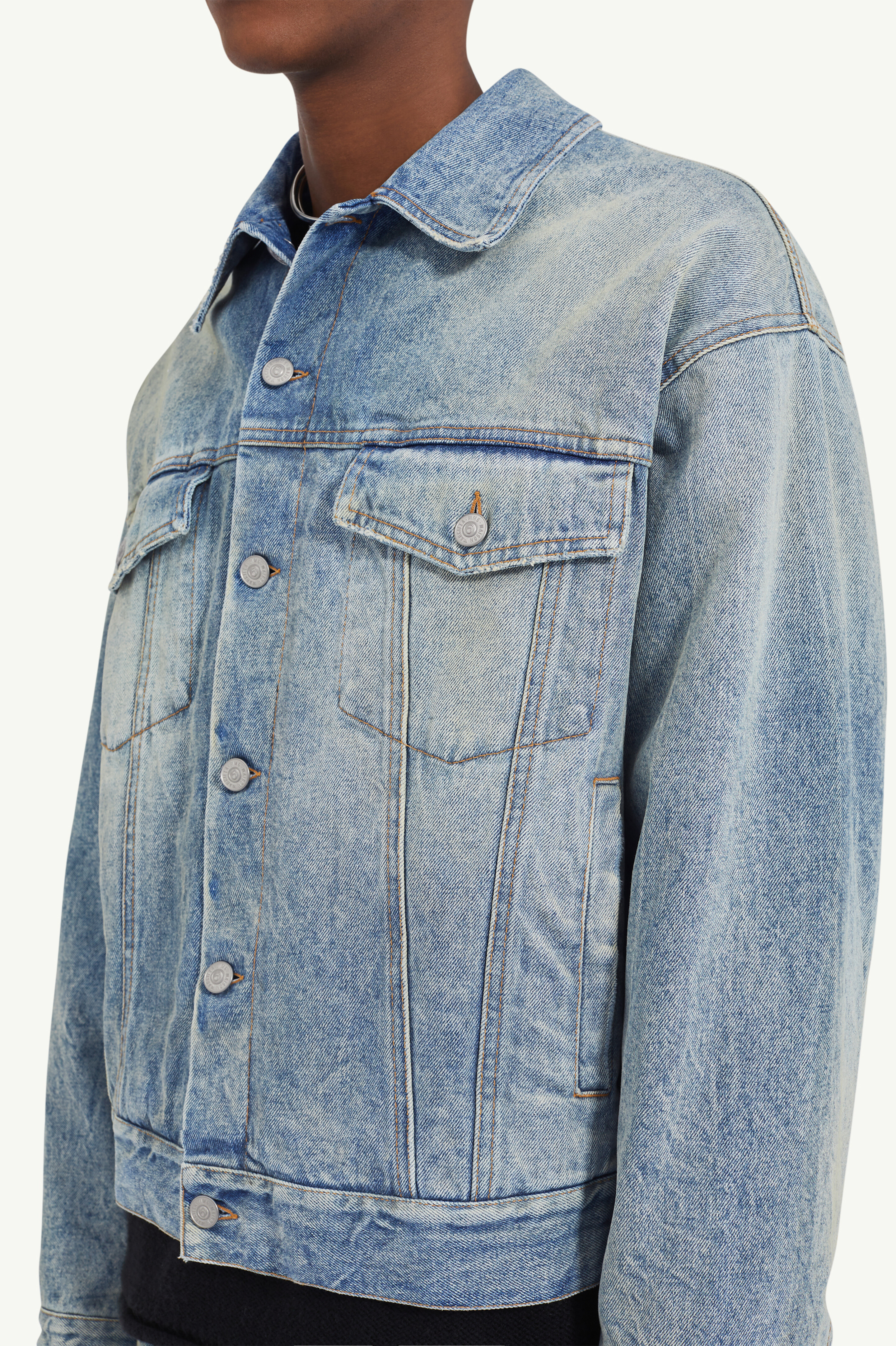 Blue Oversized Denim Jacket | MM6