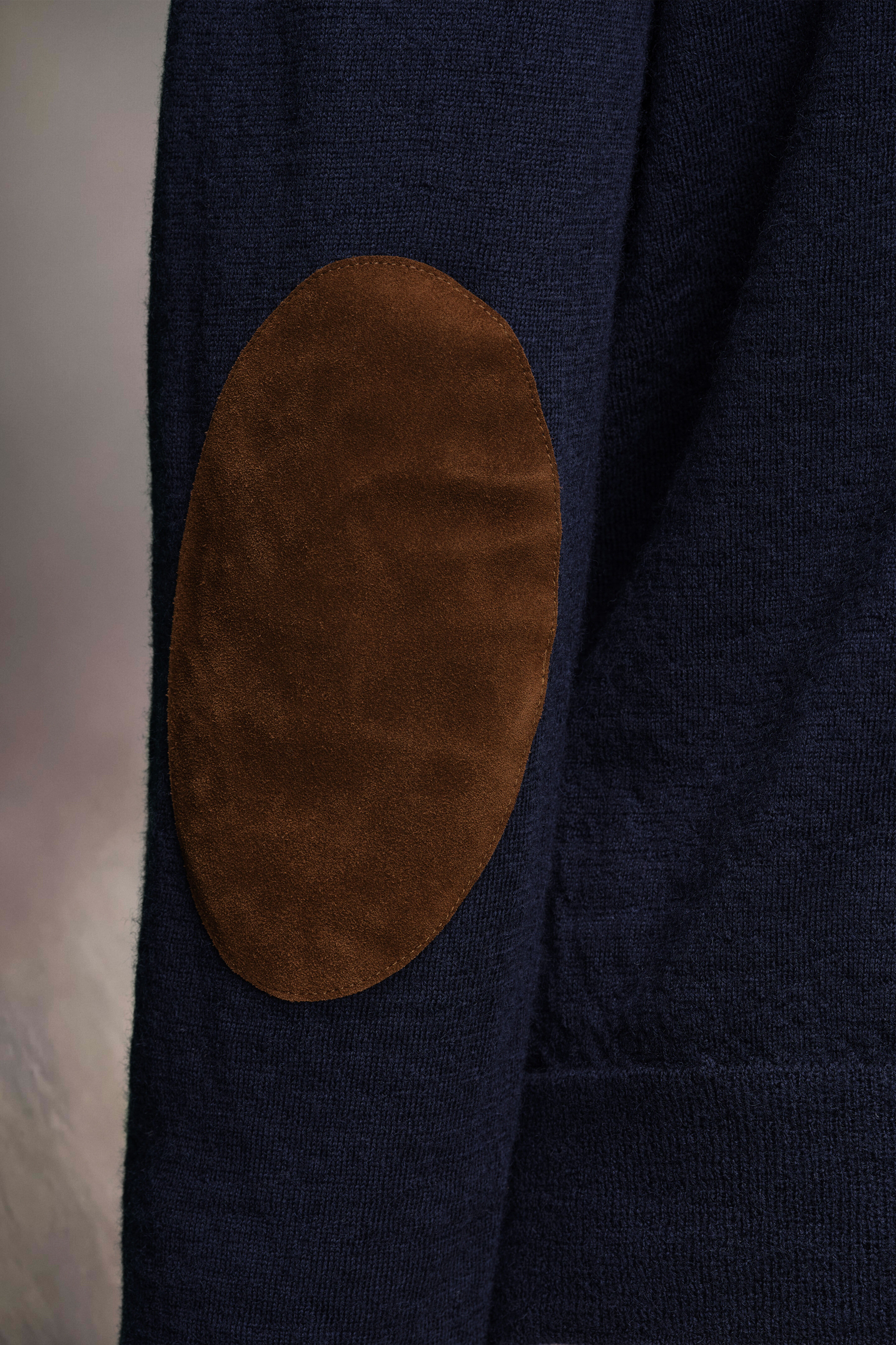 エルボーパッチウールセーター