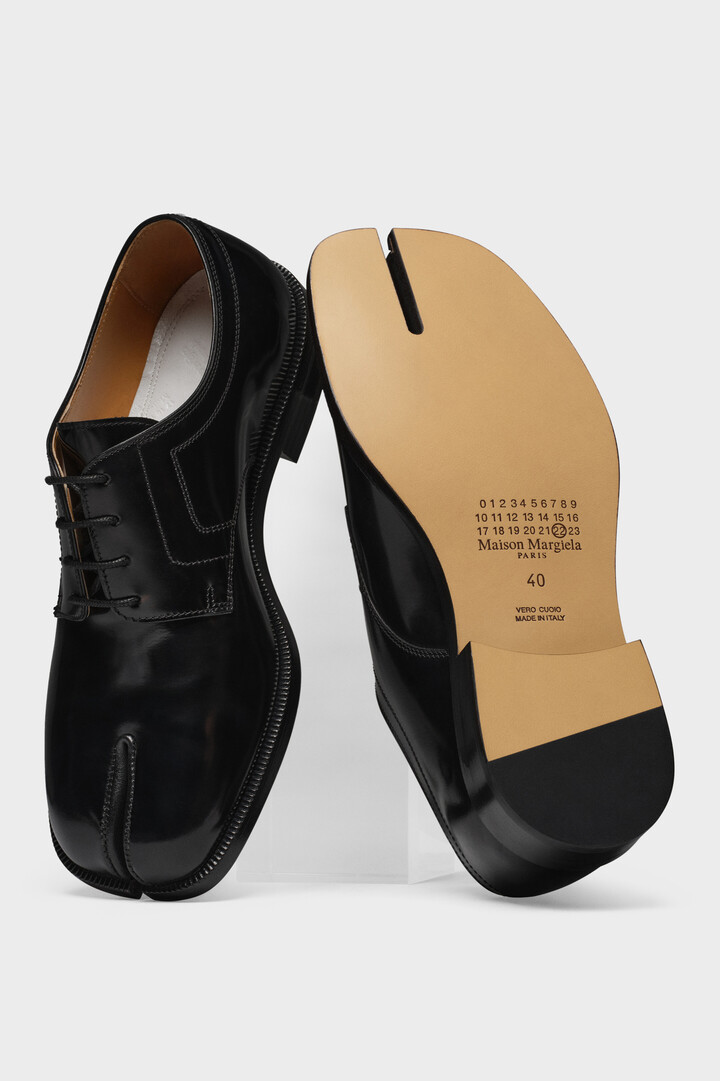 新品 Maison Margiela TABI LACE UP SHOES Men's Black Tabi Lace-Up Shoes | Maison Margiela