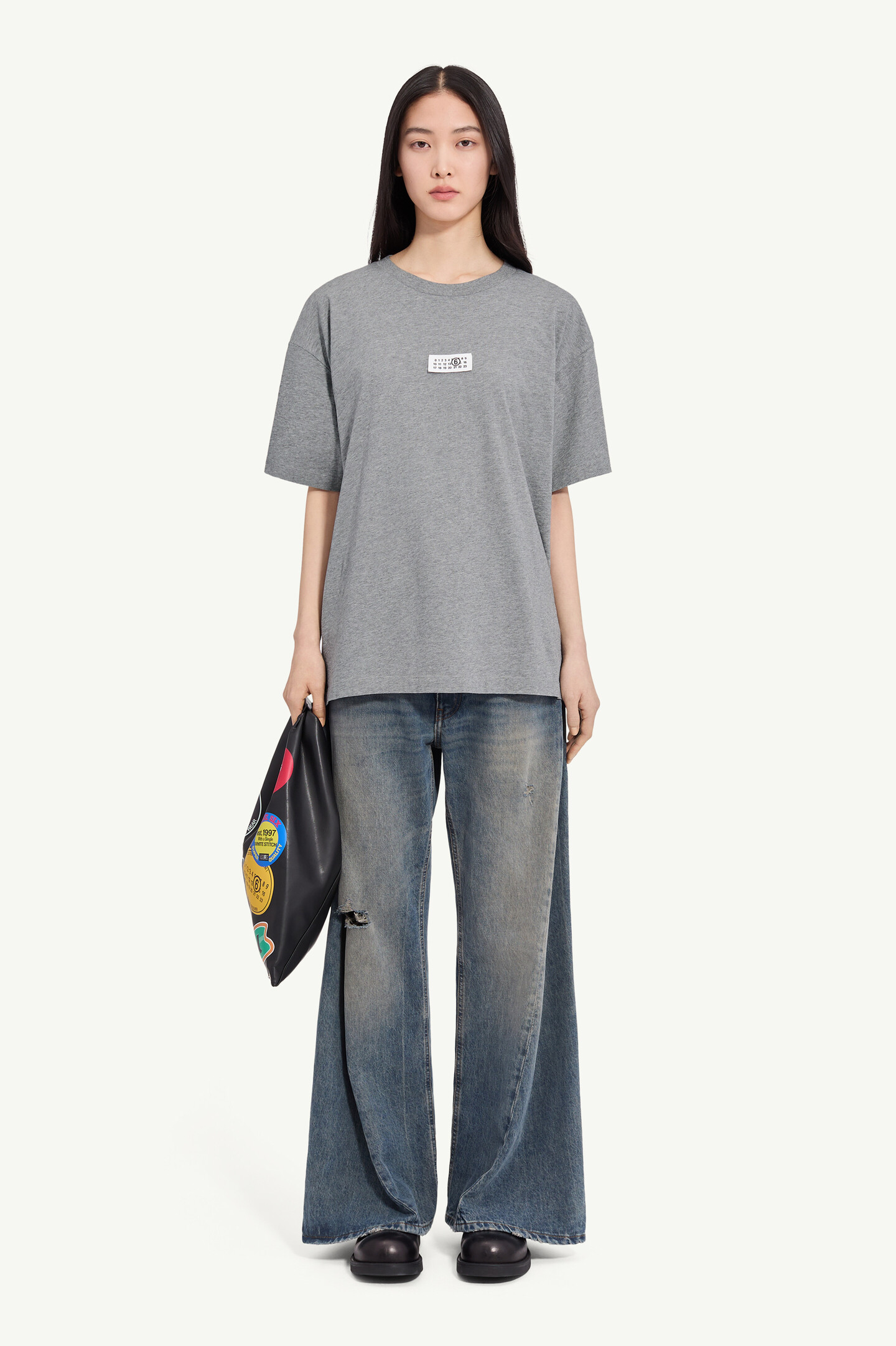 Gray Label cotton jersey T-shirt | MM6 Official