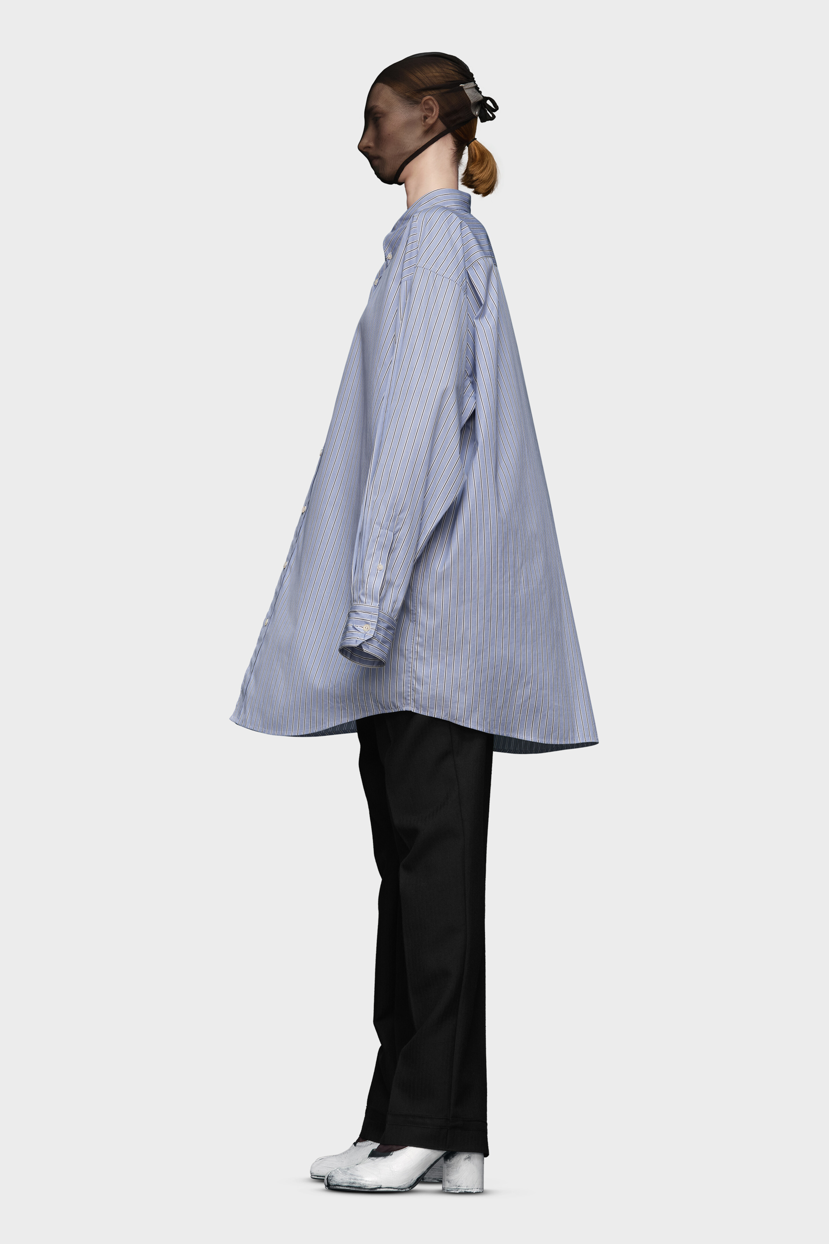 Mens Oxford Shirt - Blue Stripes | Maison Margiela