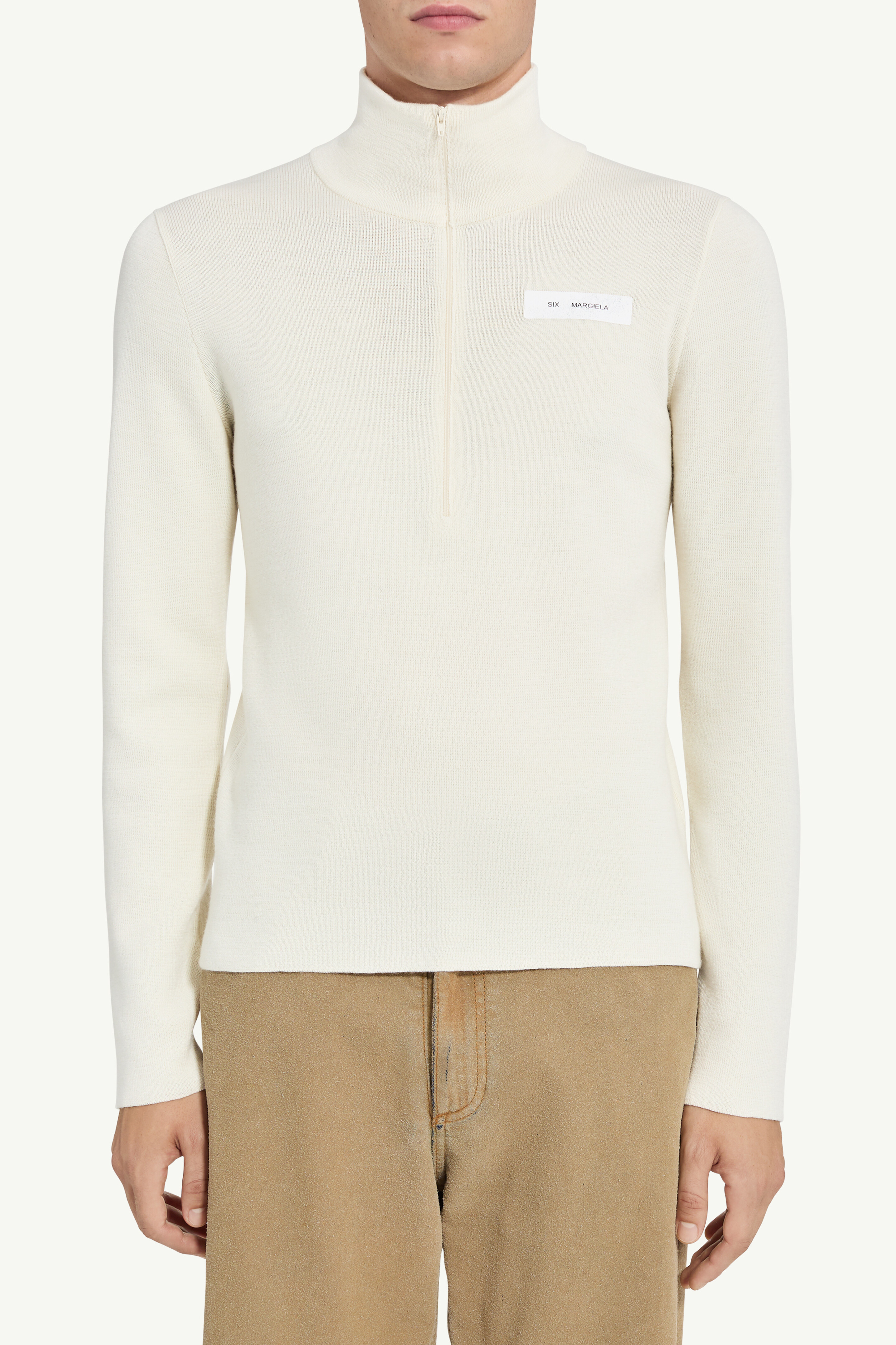 ハーフジップ ニットトップ