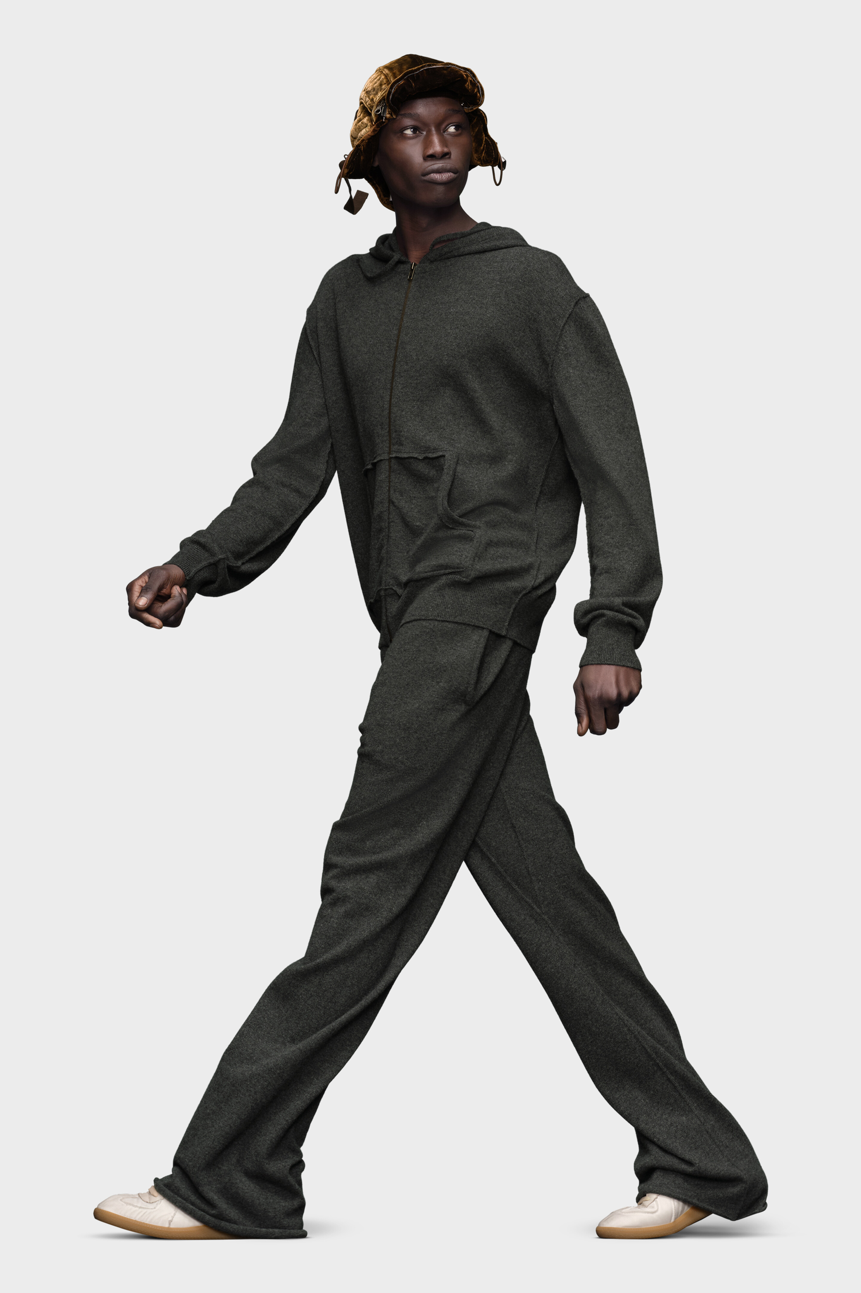 Décortiqué cashmere knit hoodie | Maison Margiela