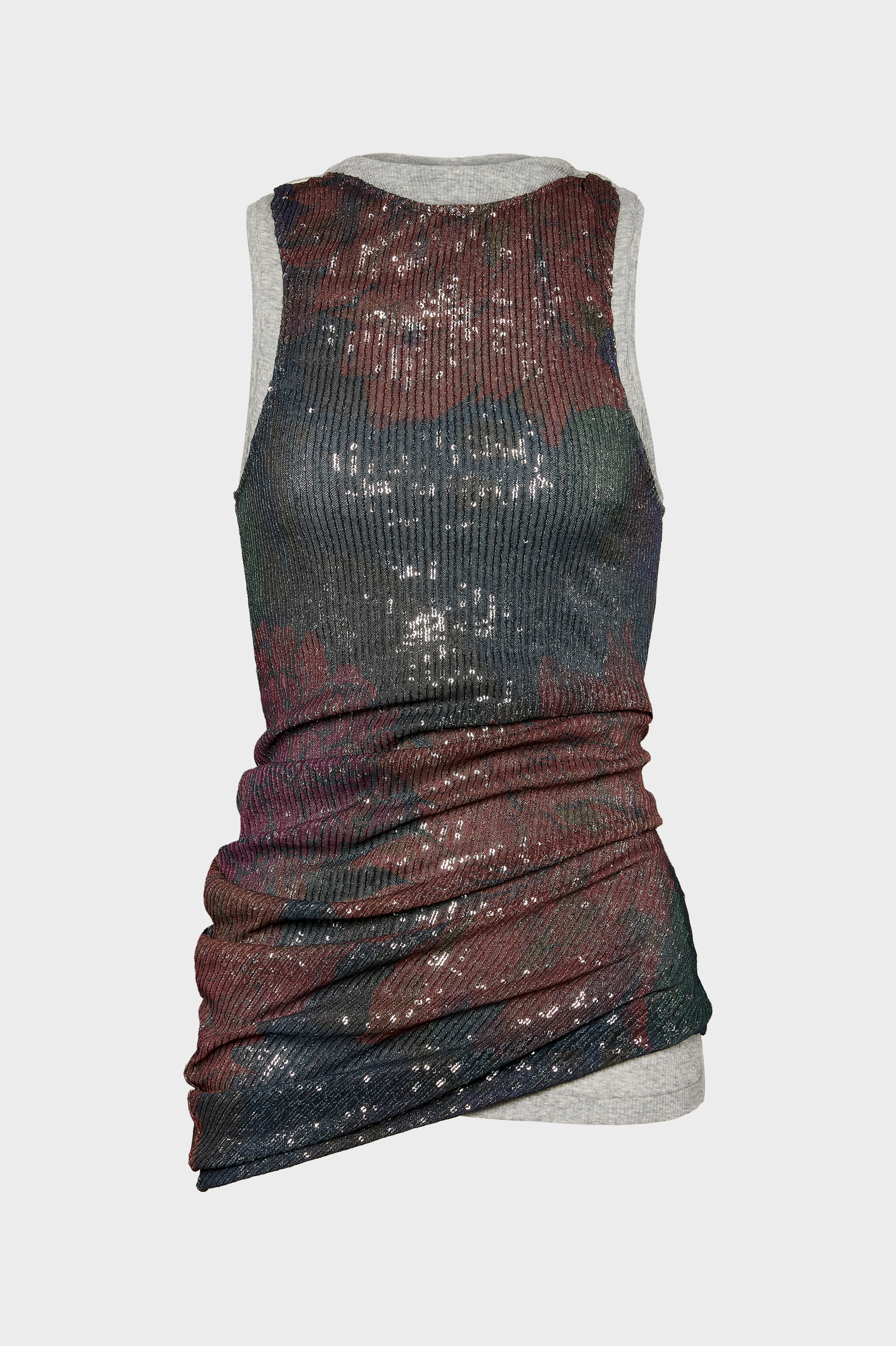 Drapiertes Top mit Print