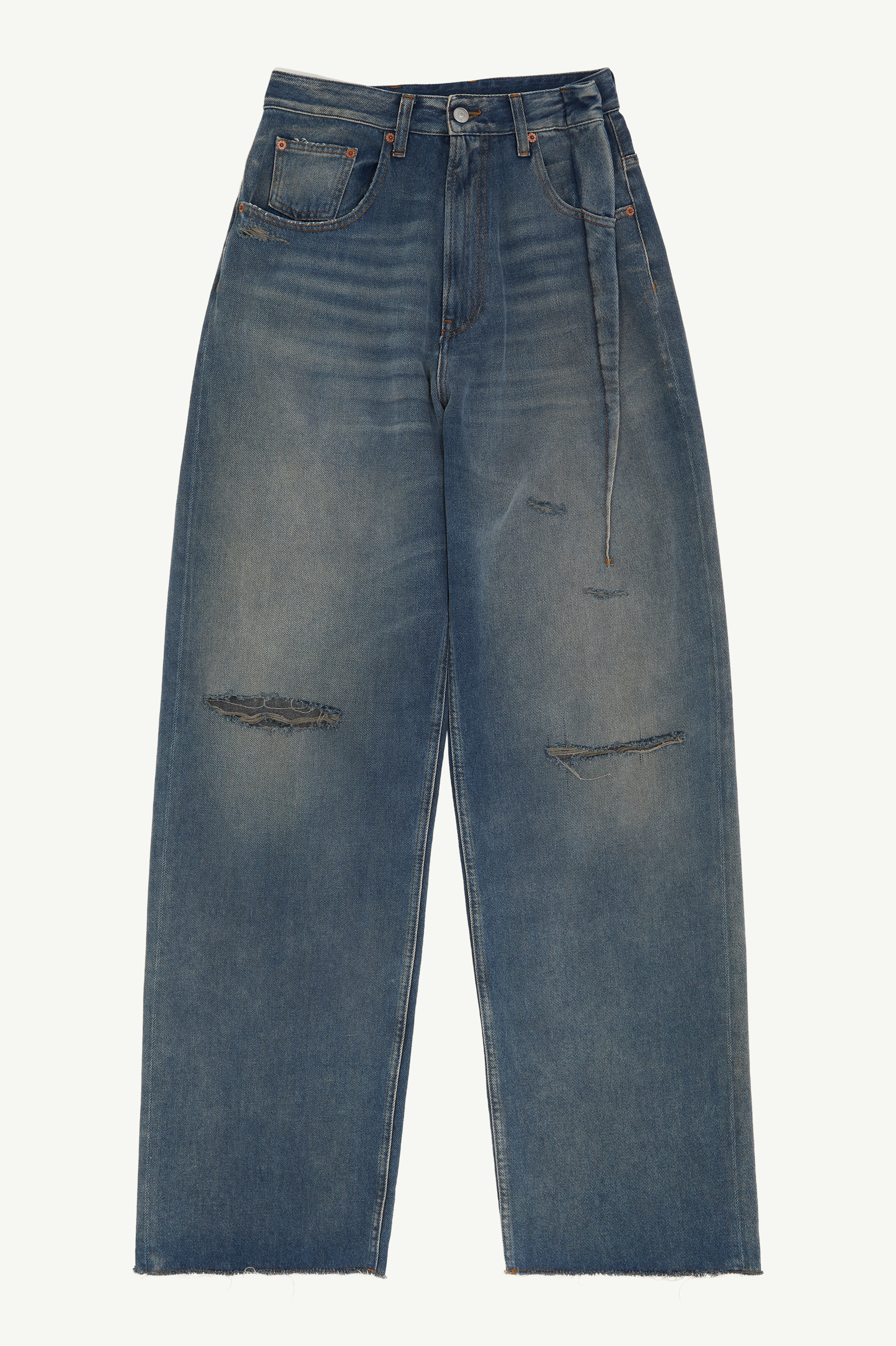 Blue Aged denim jeans | MM6 Official
