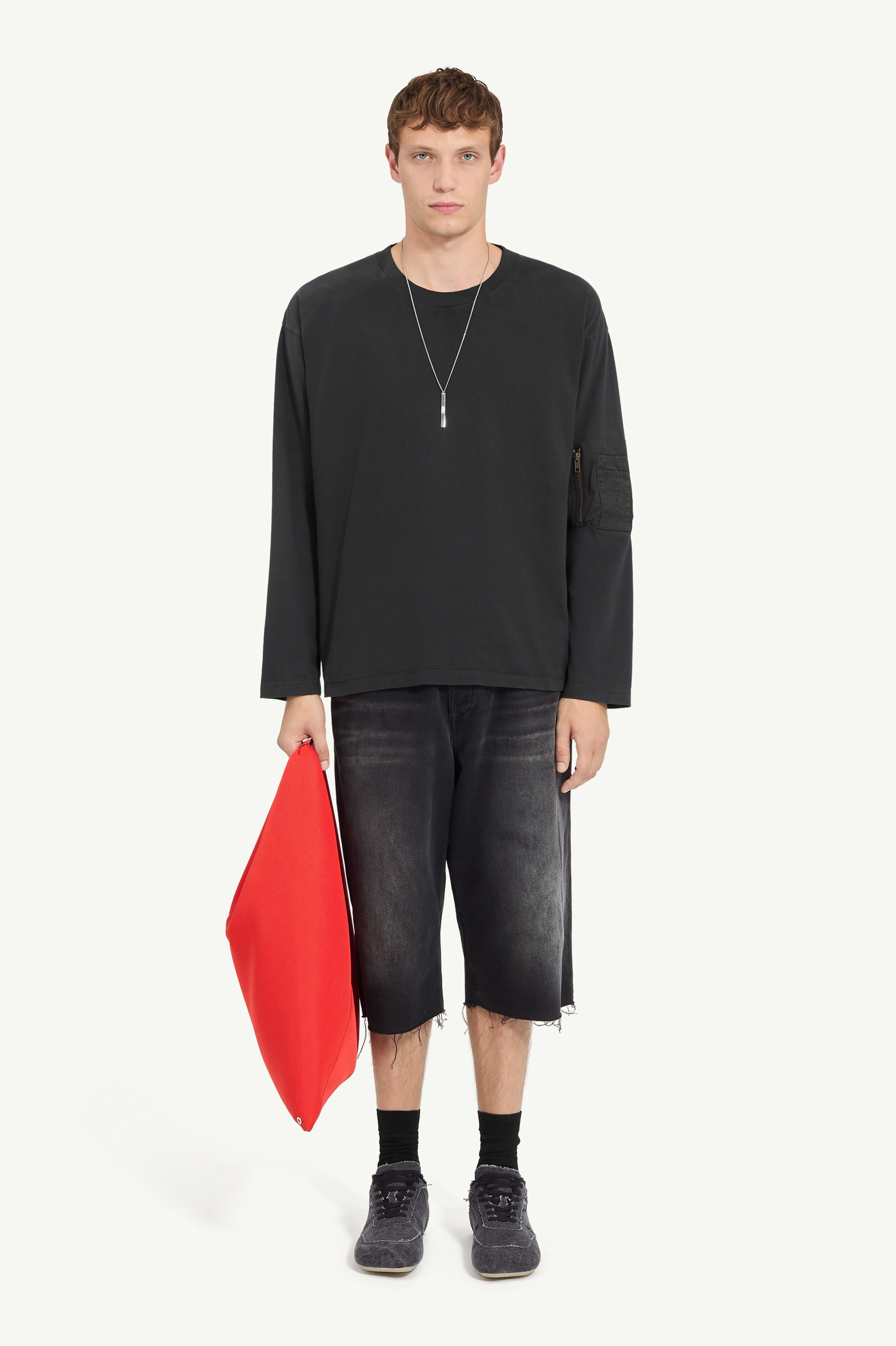 ギャバジンポケット付き ロングスリーブTシャツ
