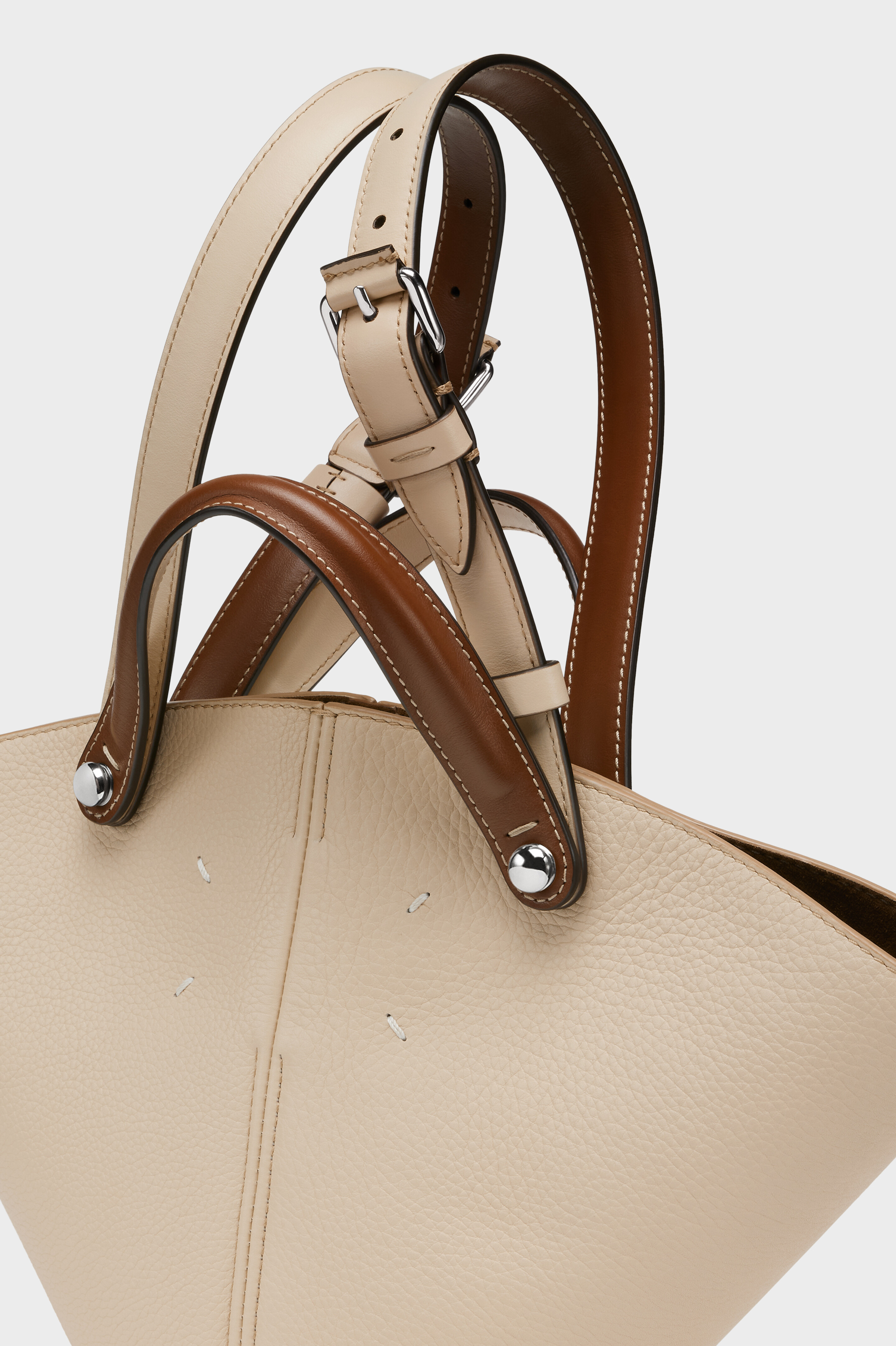 Brown Leather Bag Dress-Age Small | Maison Margiela