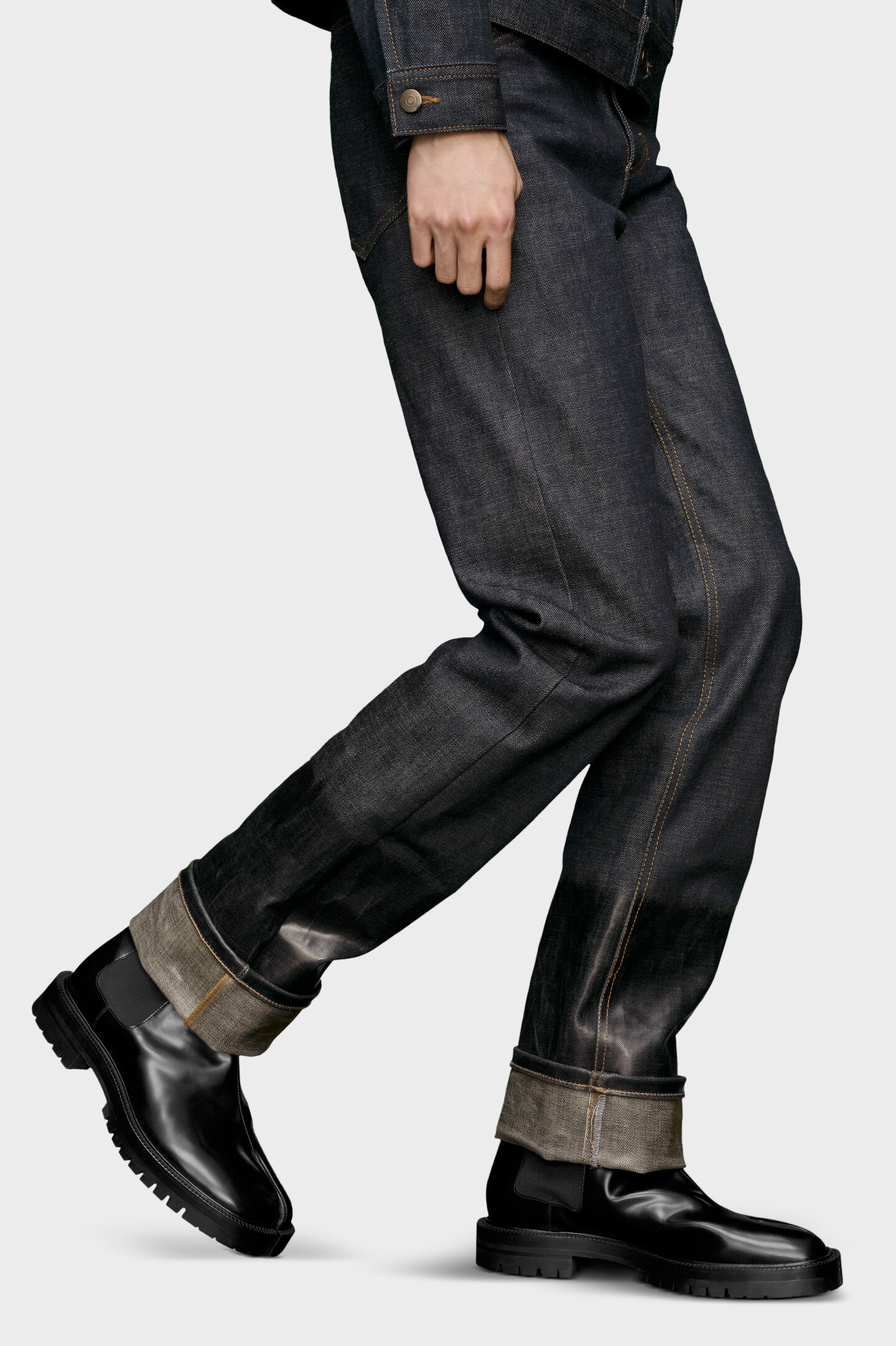 Men's Black Leather Tabi Chelsea Boot | Maison Margiela