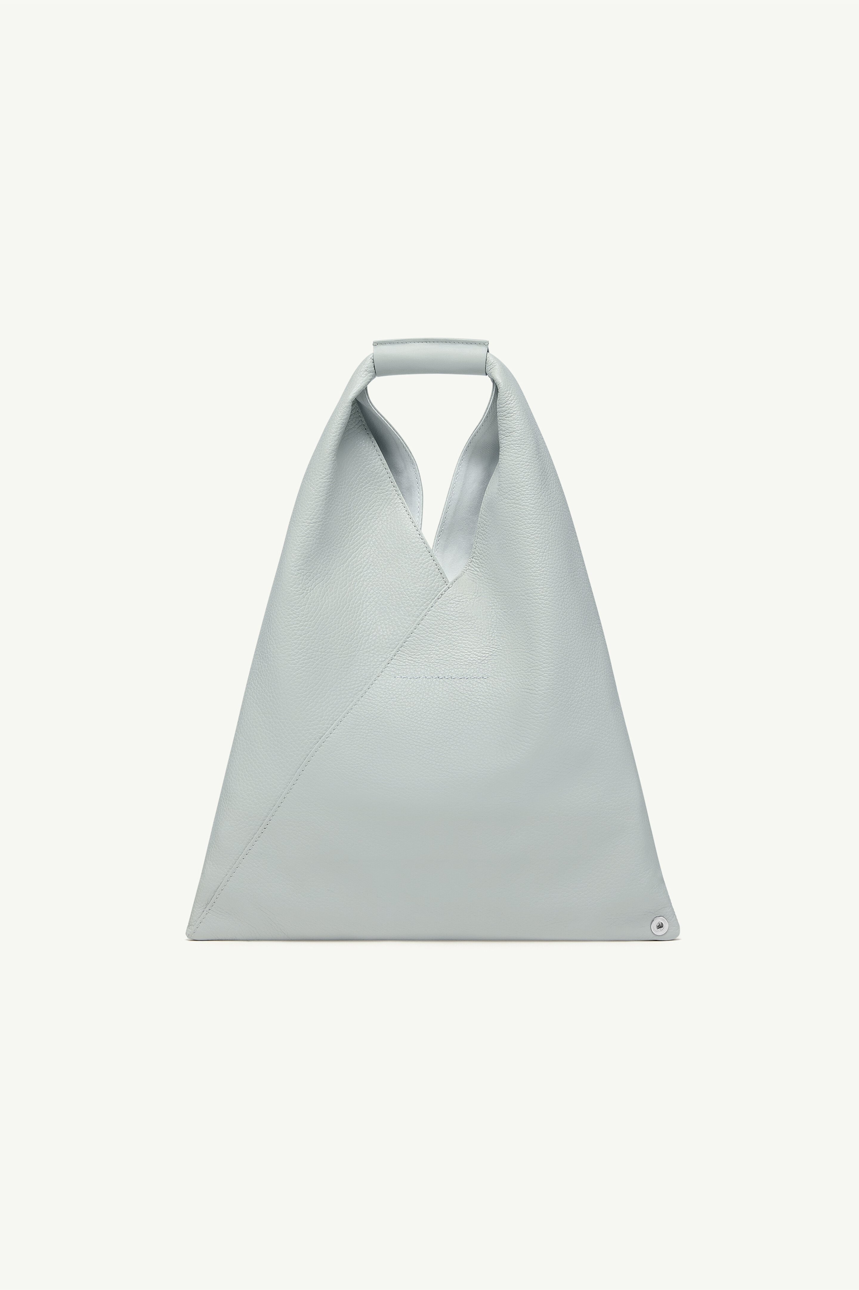 MM6 Maison Margiela グレー トライアングルハンドバッグ Grey Calf Leather Japanese Knot Bag | Maison Margiela