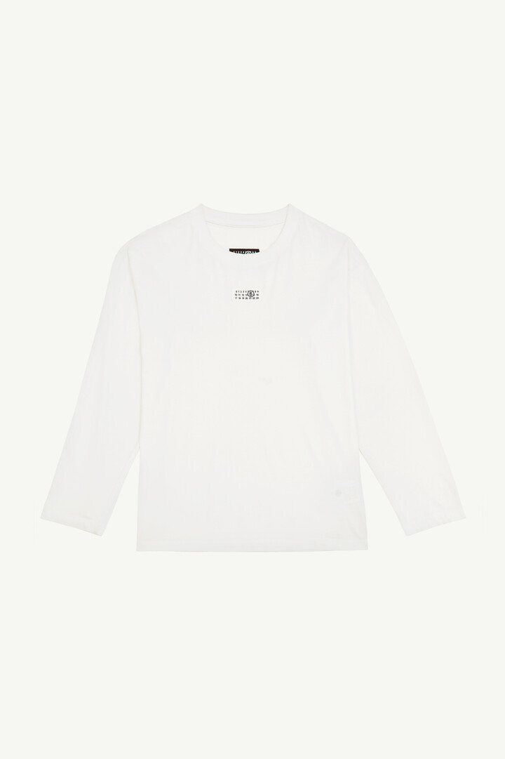 White Long Sleeved Numeric Signature T-Shirt | MM6 Official