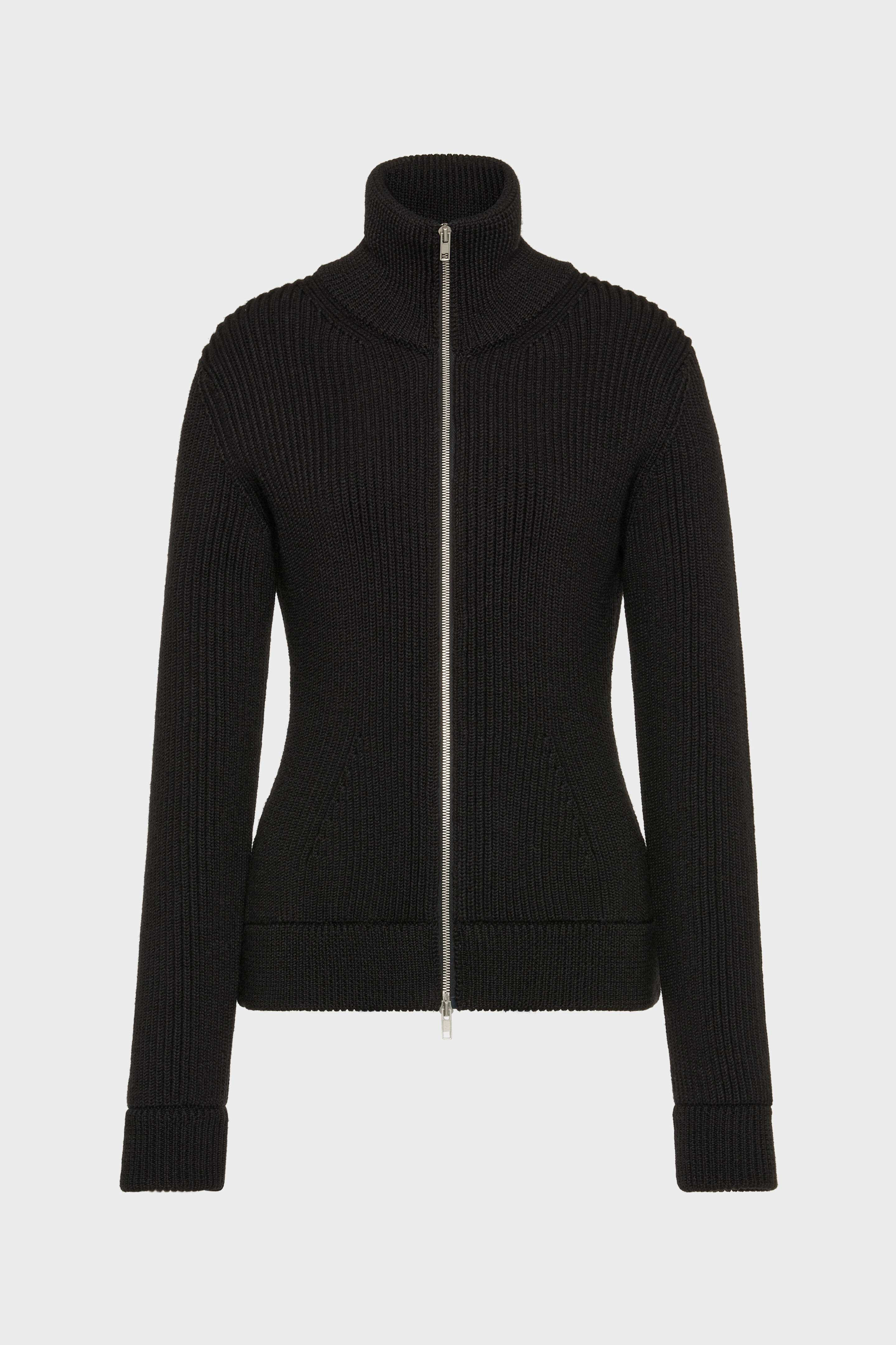 Wool zipped cardigan