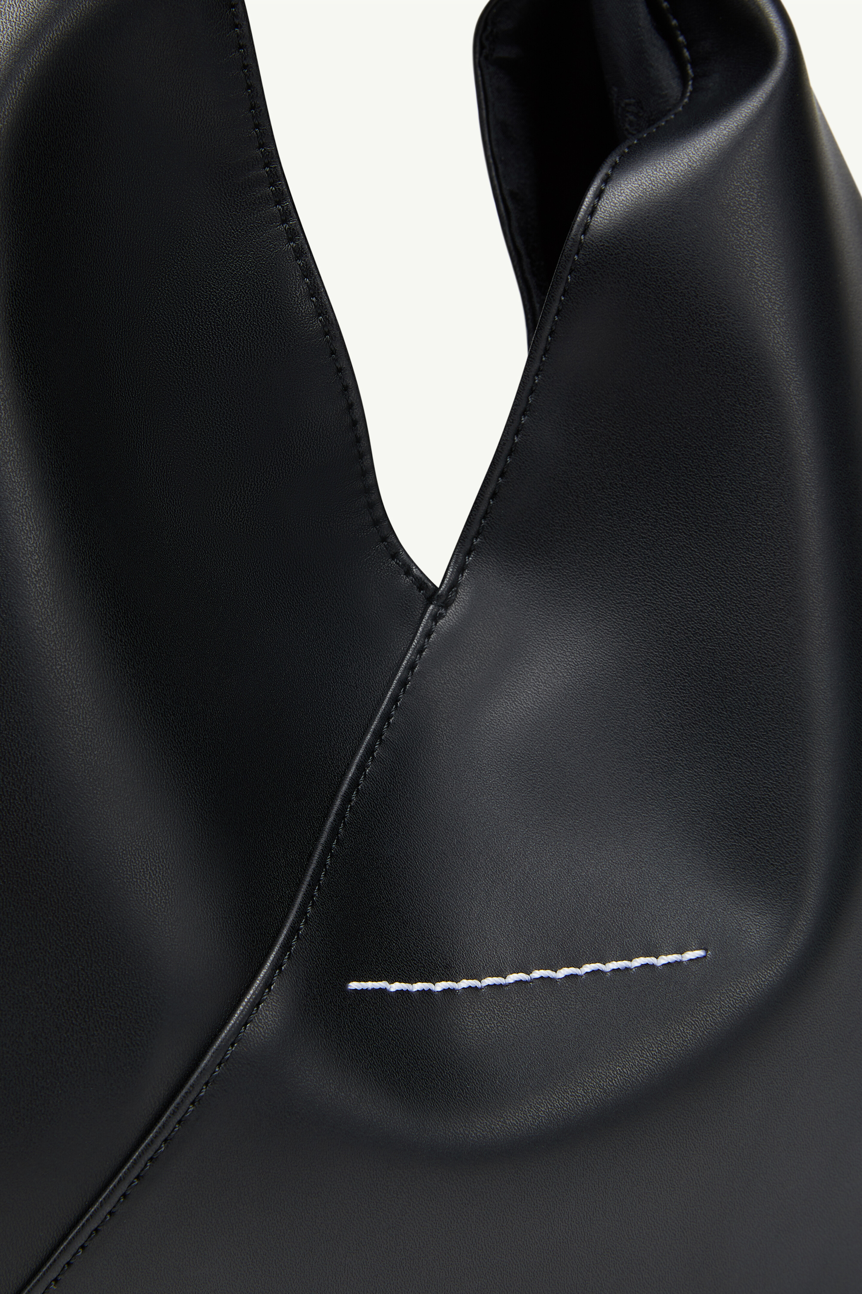 Black Faux Leather Japanese Knot Bag | Maison Margiela