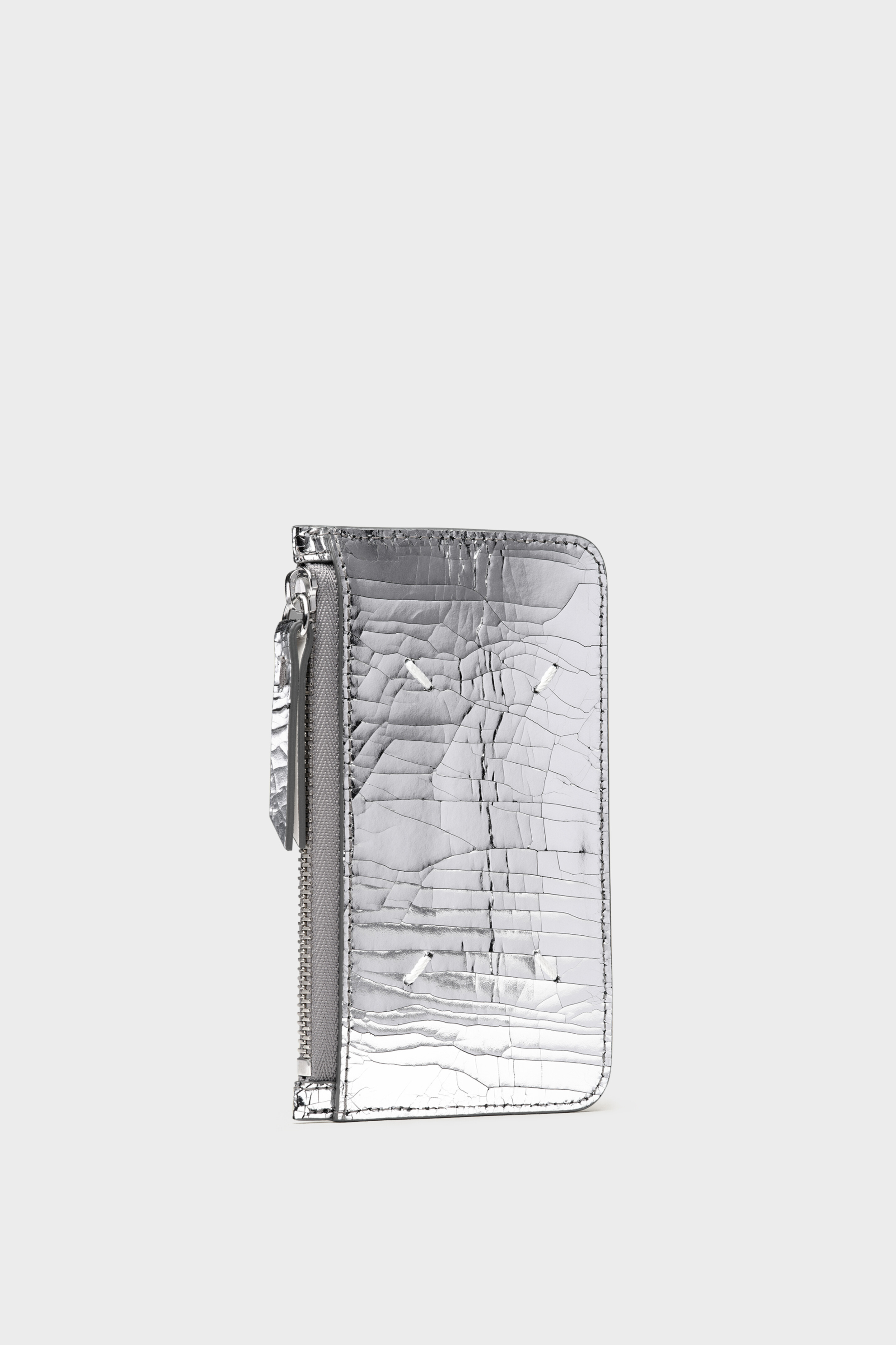 Portacarte con zip broken mirror