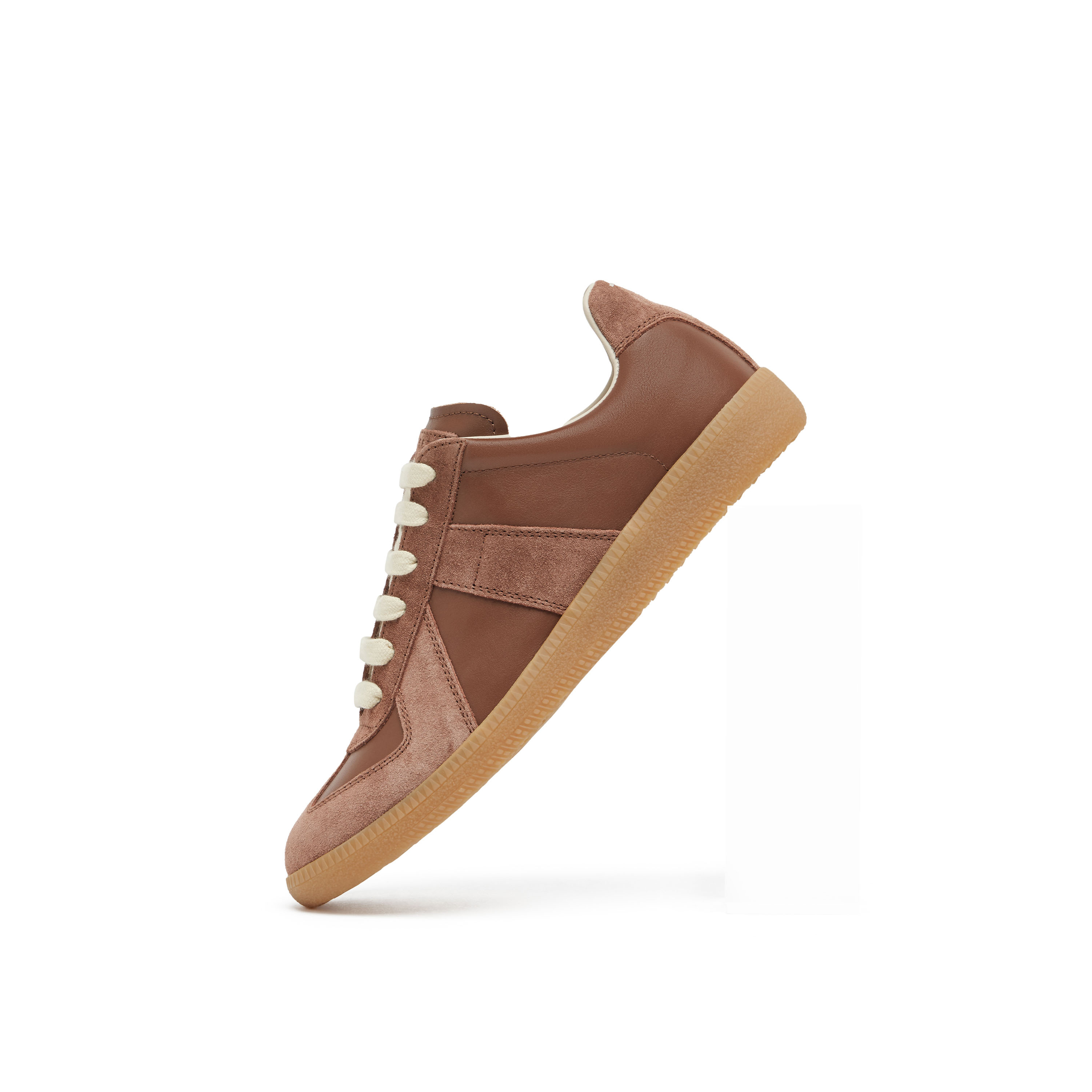 Men's Brown Leather Replica Sneakers | Maison Margiela