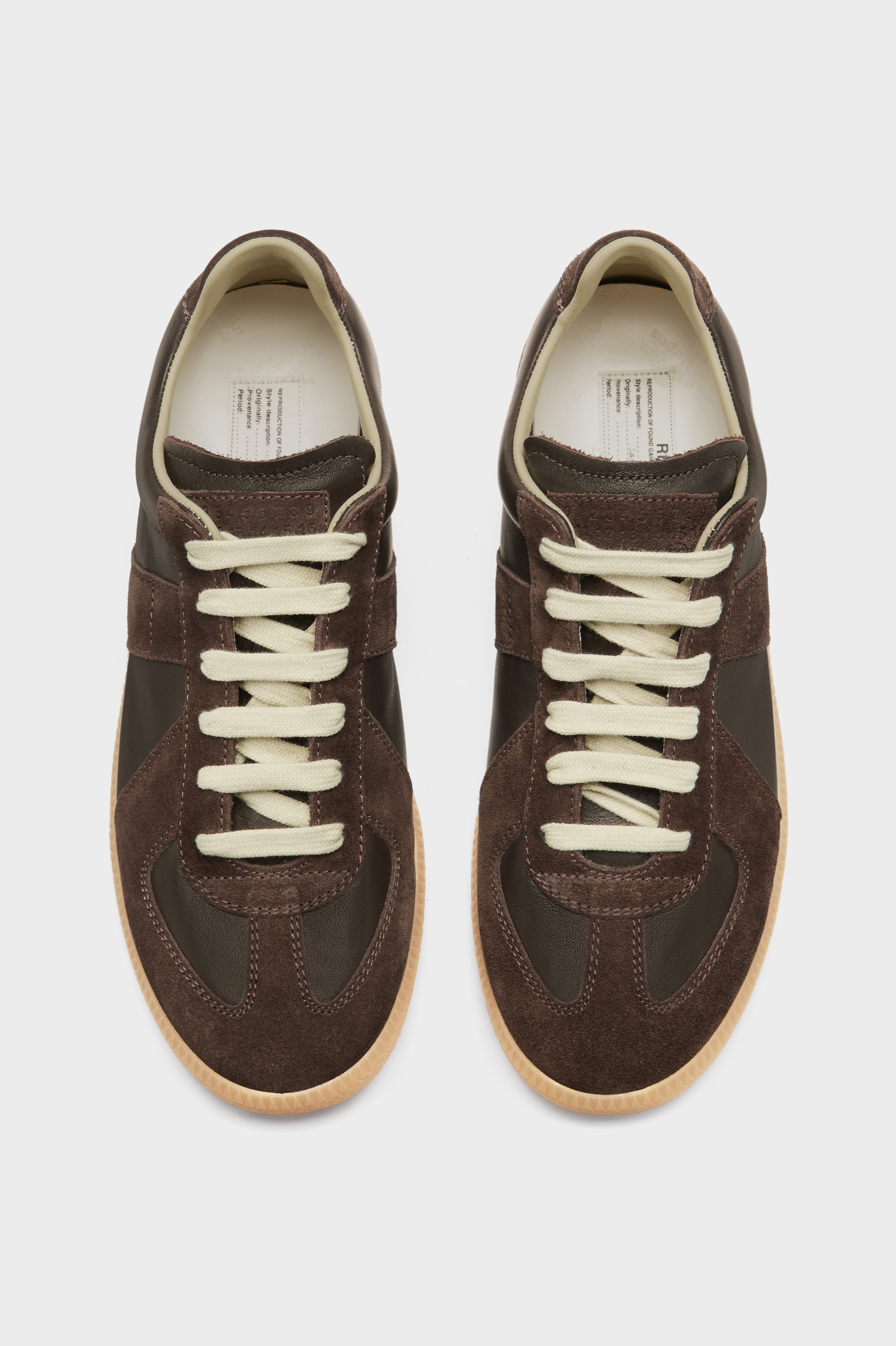 Men's Brown Nappa Leather Replica Sneakers | Maison Margiela
