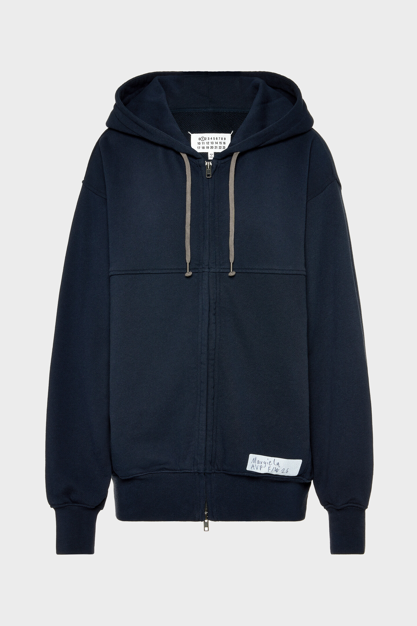 Blue Cotton Zip Hooded Sweatshirt | Maison Margiela Official