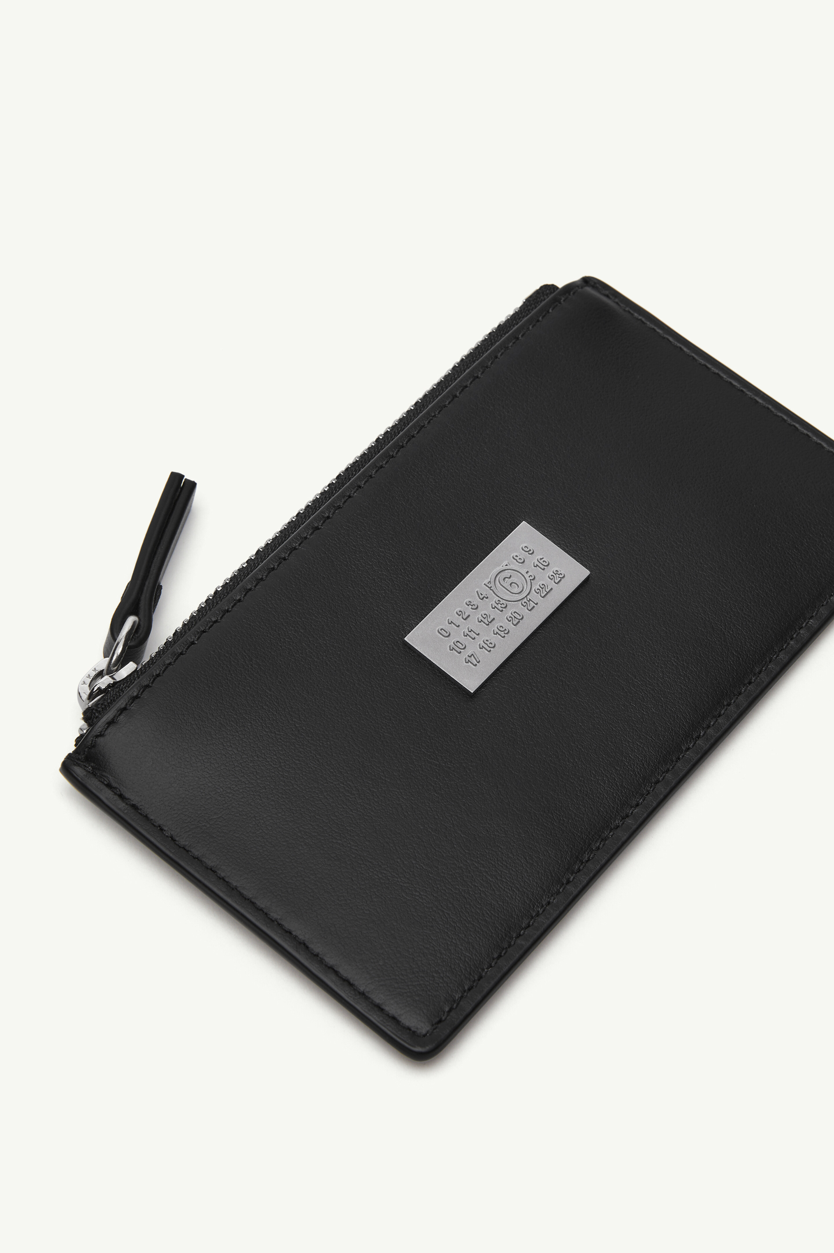 Black Leather Bifold Zipped Cardholder | Maison Margiela
