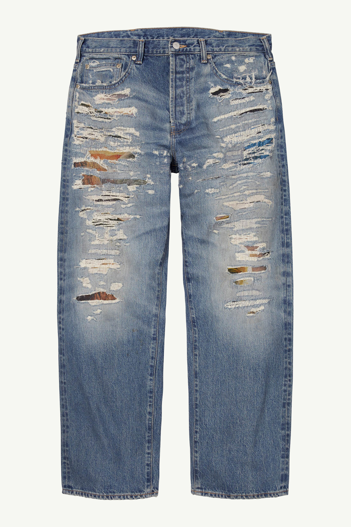 Blue Supreme®/MM6 Maison Margiela Distressed Loose Fit Selvedge