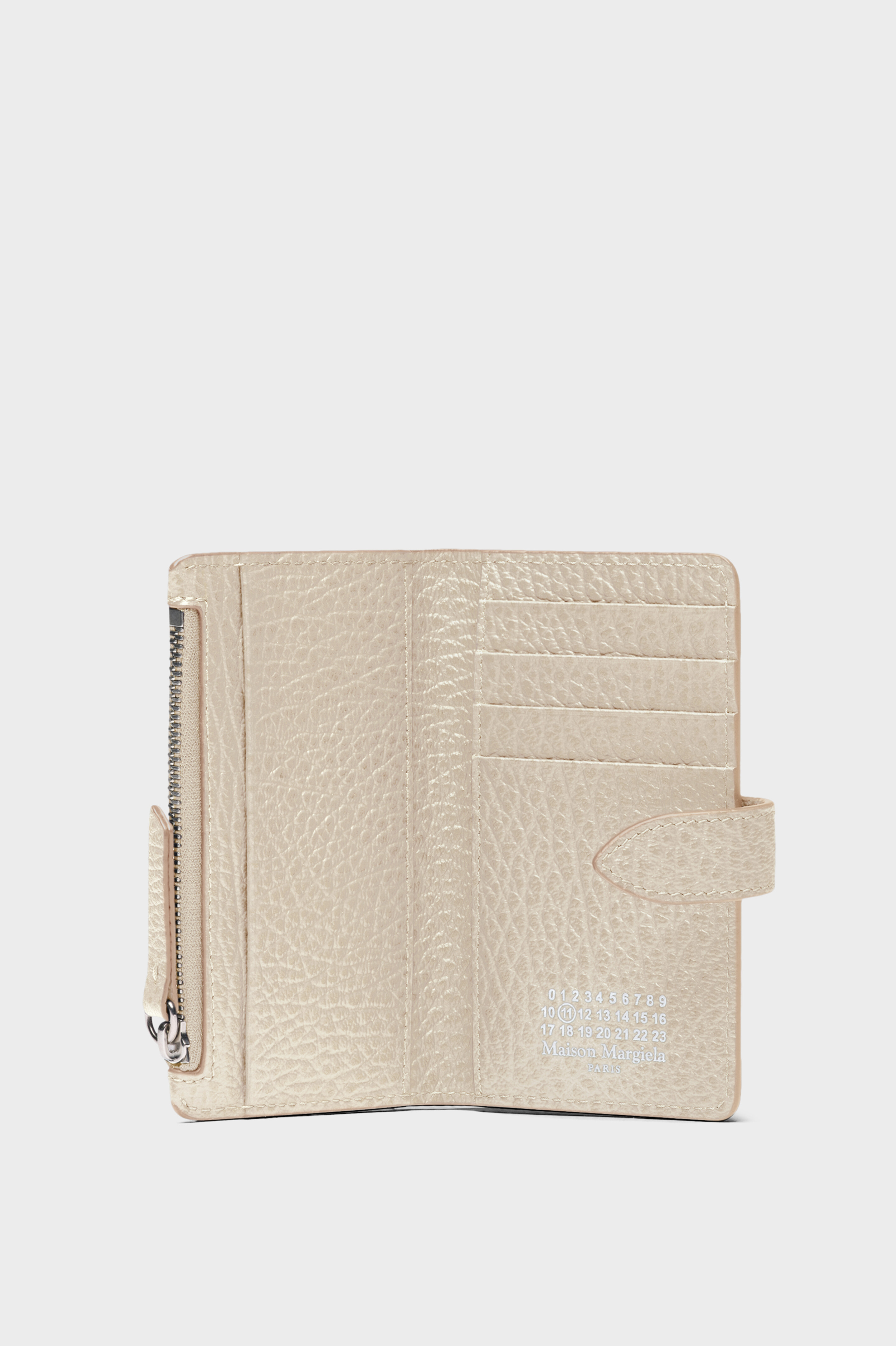 Grey Four stitches zip wallet | Maison Margiela Official