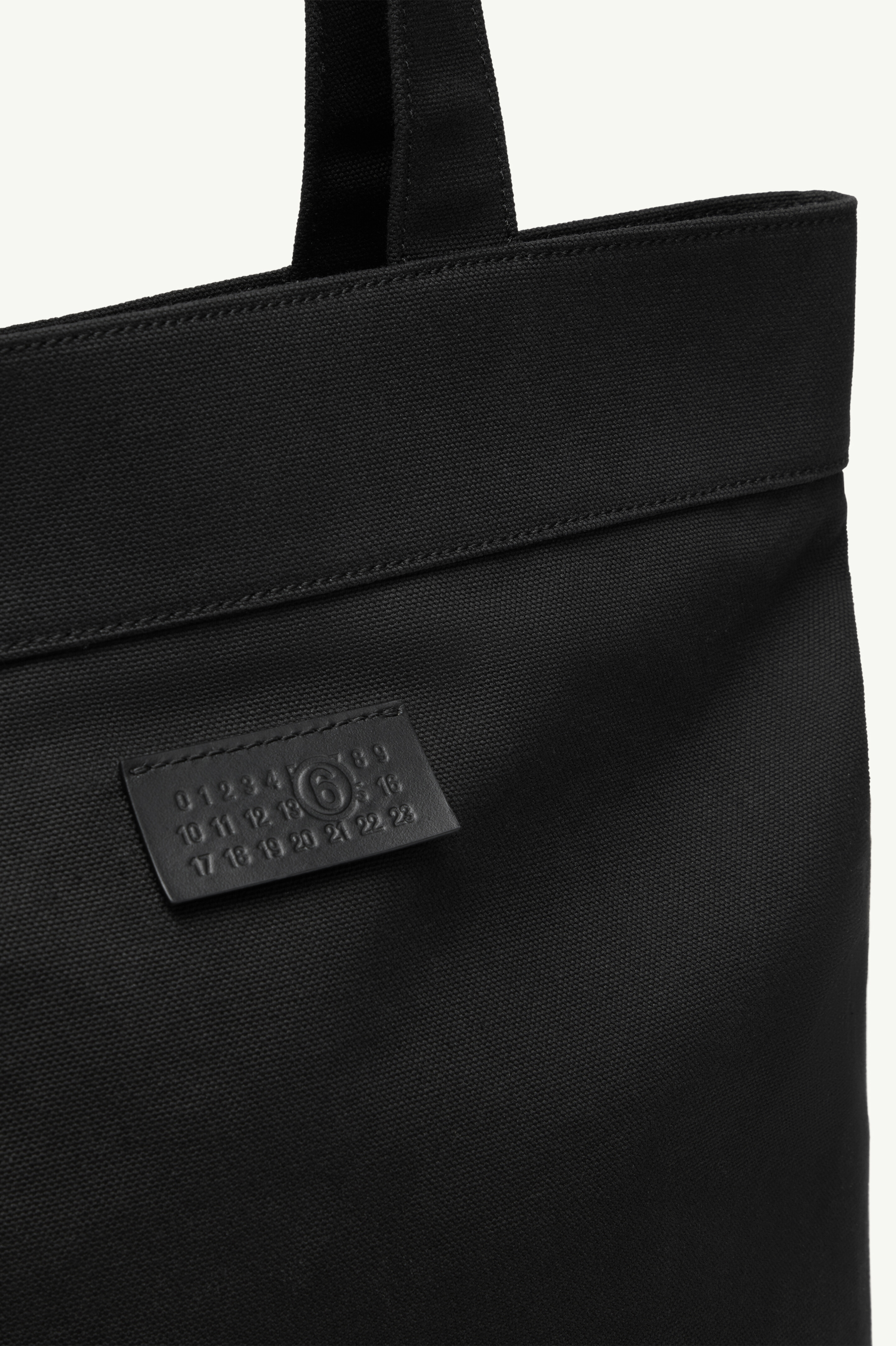 100% Cotton Reversix Canvas Shopping Bag | MM6