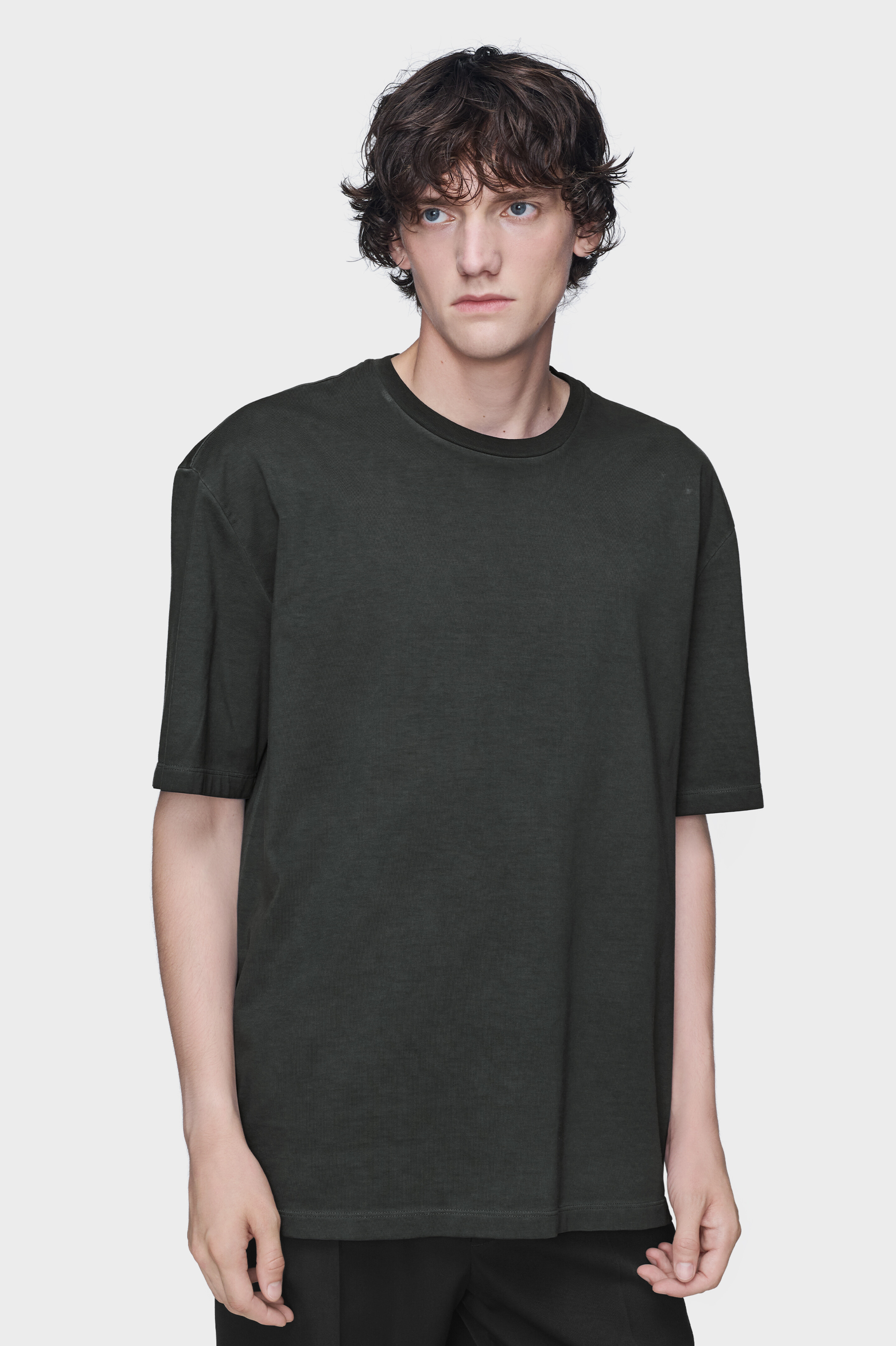 Men's Gray Cotton Oversized T-Shirt | Maison Margiela
