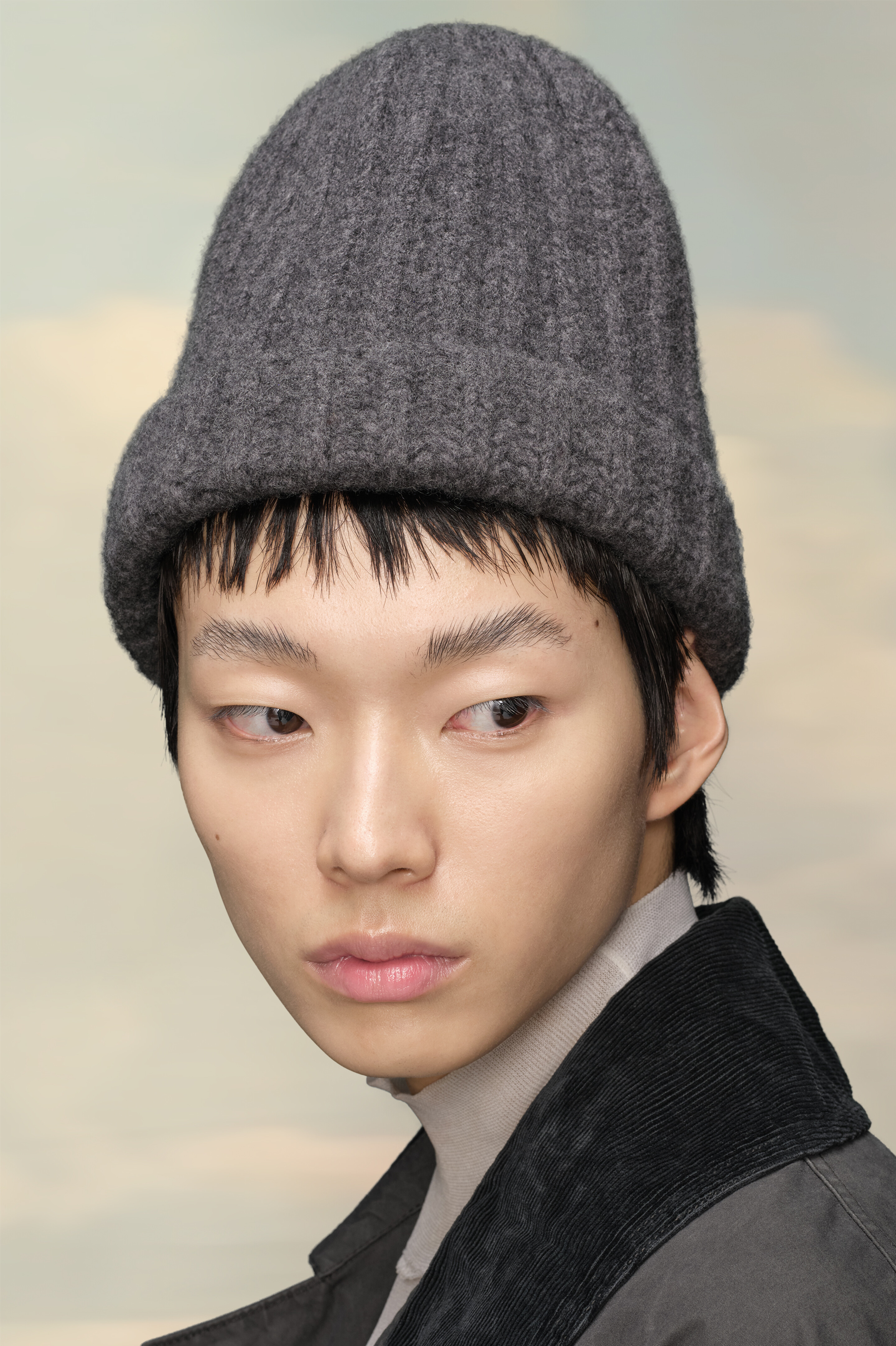 Maison Margiela ビーニー　ニット帽 フェルトウールビーニー グレー | Maison Margiela公式