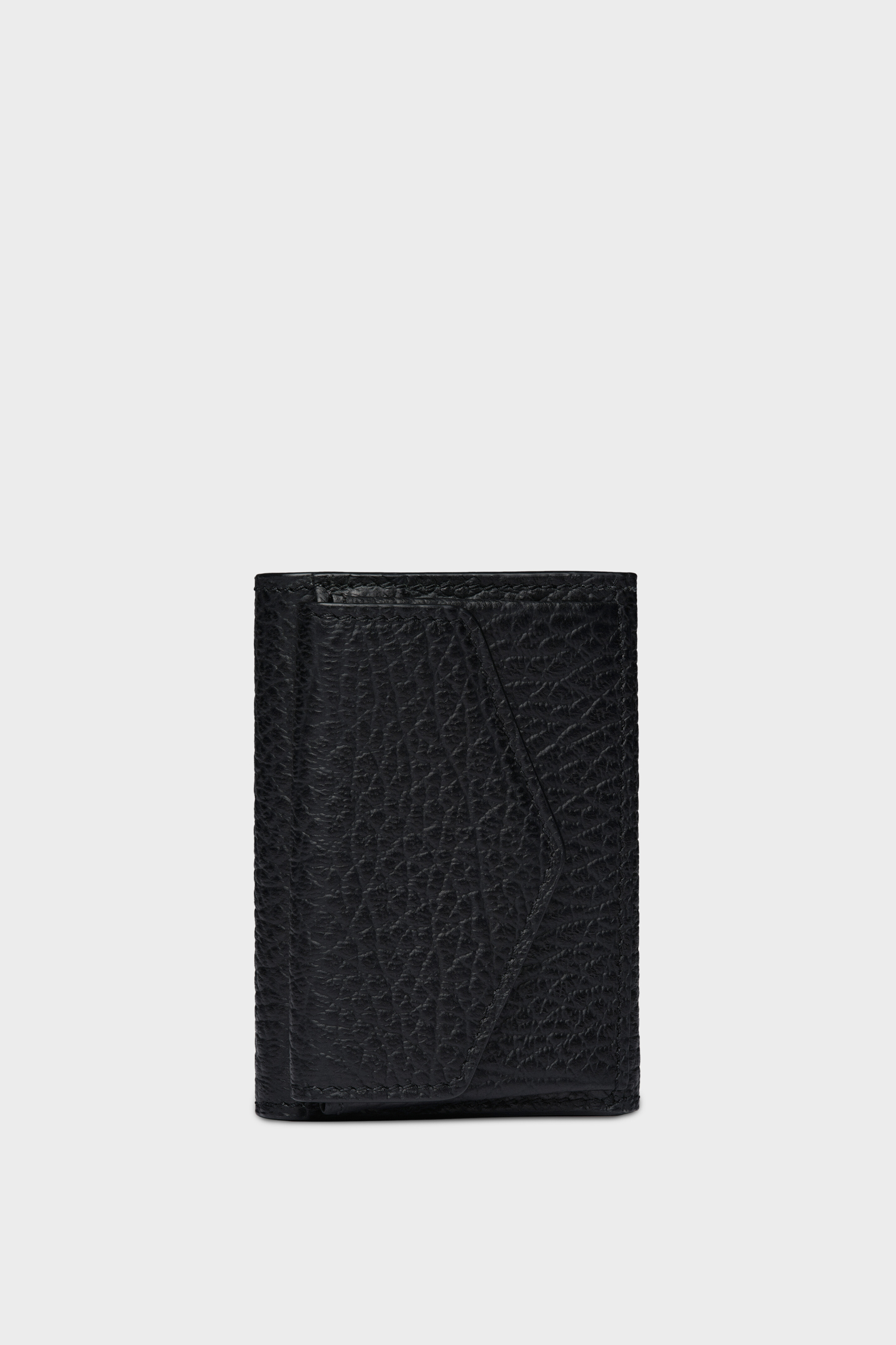 小物 MAISON MARGIELA S36UI0416 Leather wallet Black Embossed Tri-Folded Leather Wallet | Maison Margiela