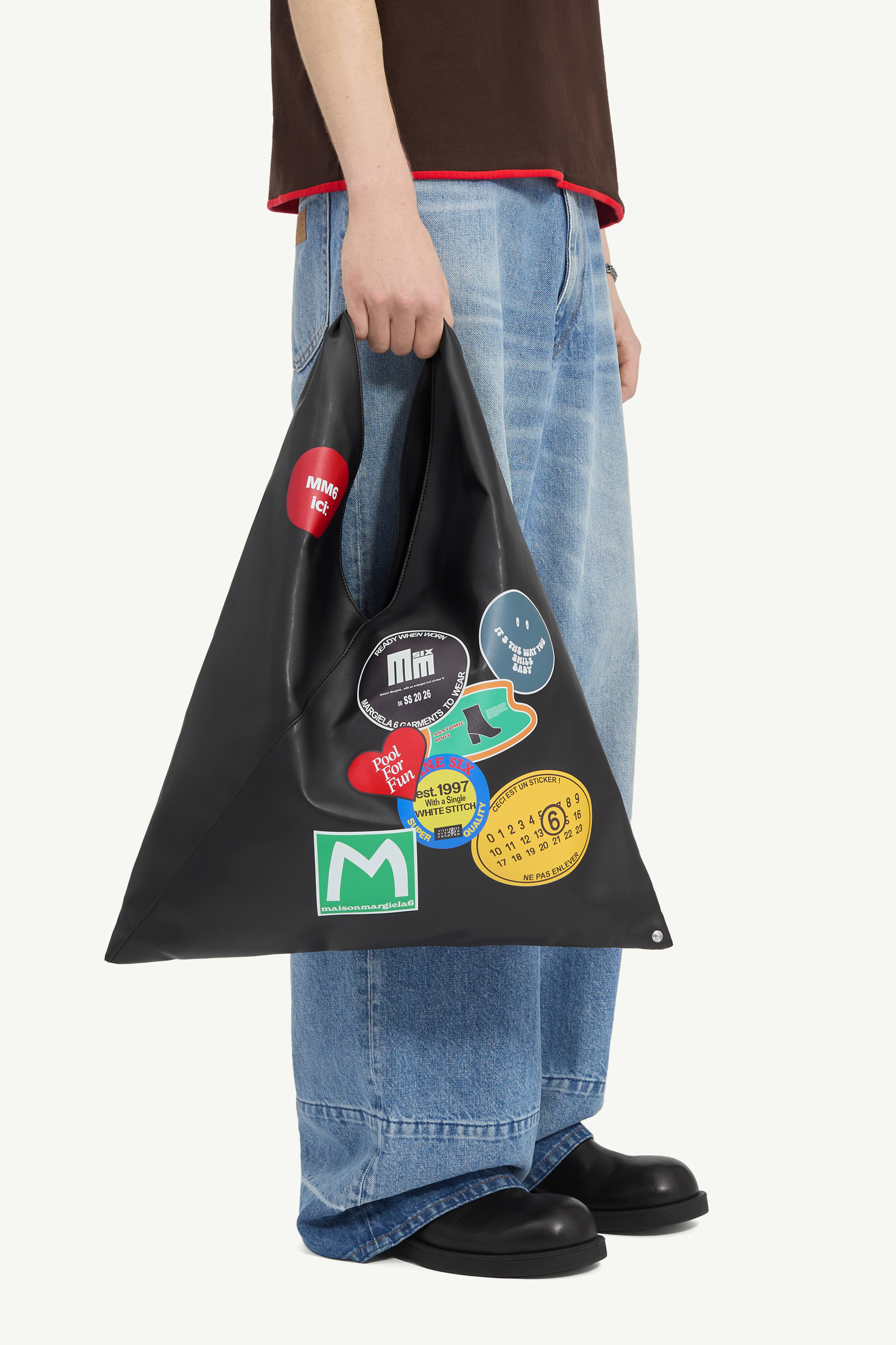 Black Japanese Bag Classic Medium | MM6 Official