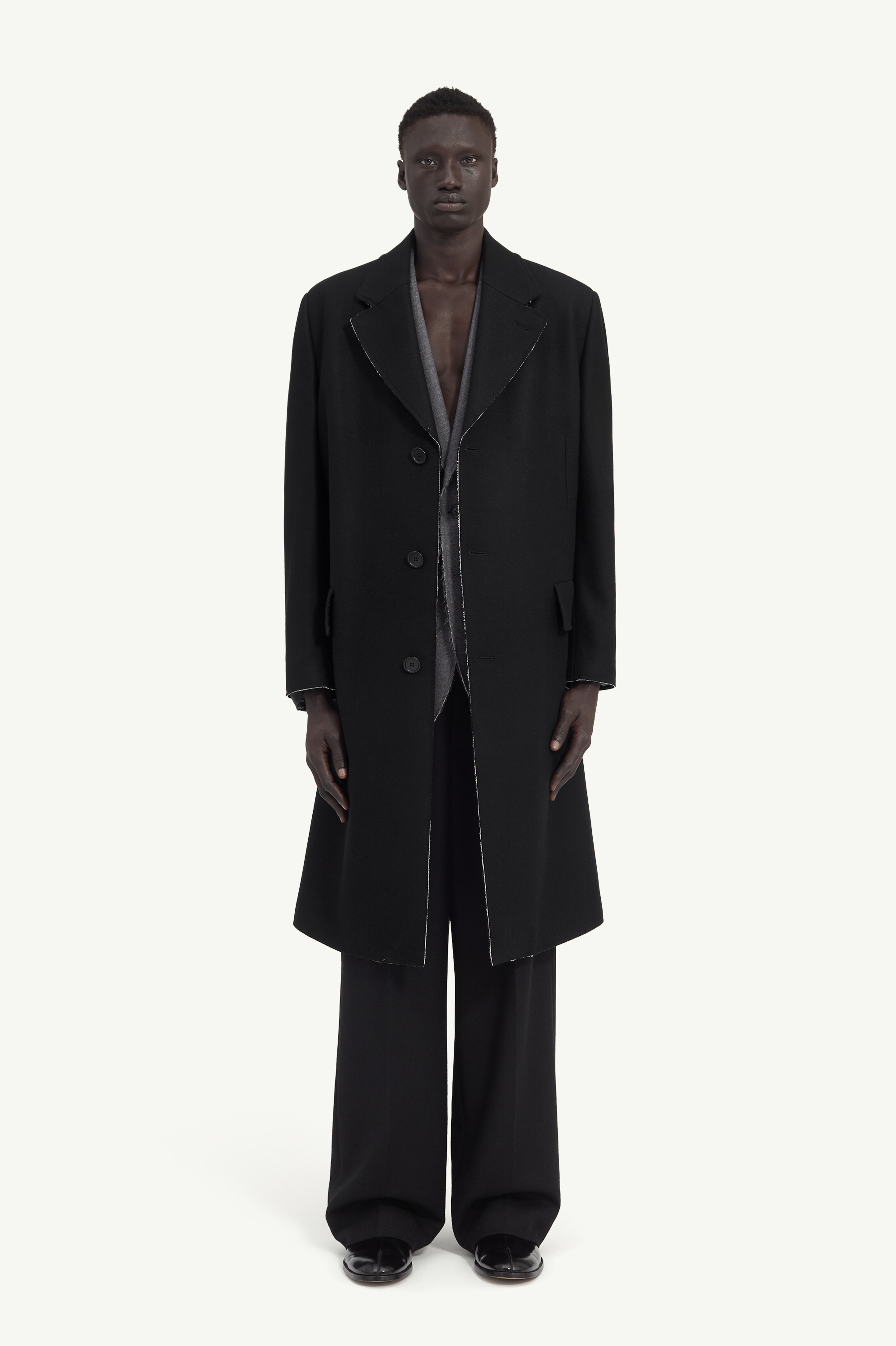 Maison Margiela ウールフェルト シングルブレスト コート