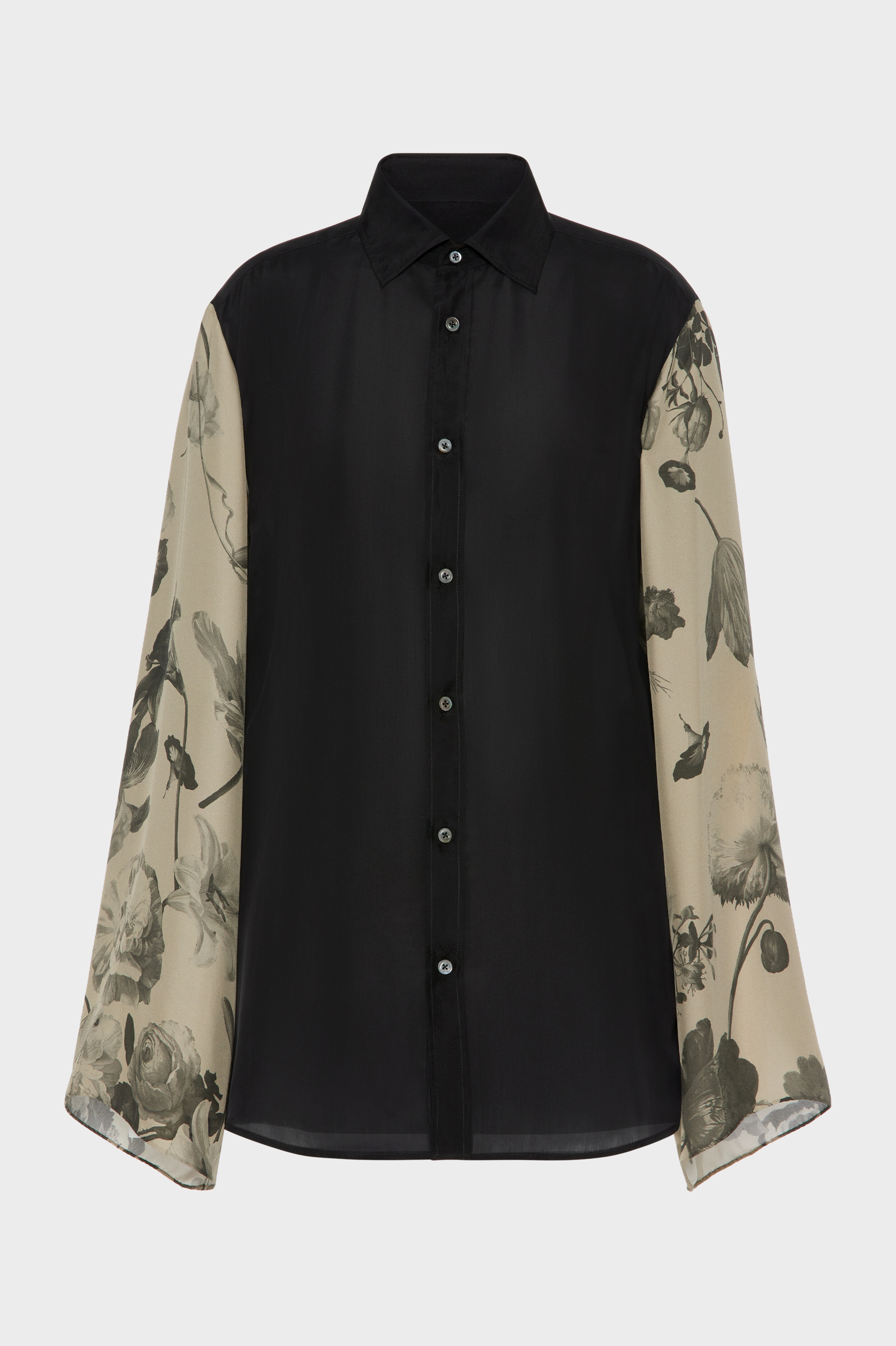 Maison Margiela フラワープリントスリーブ シャツ