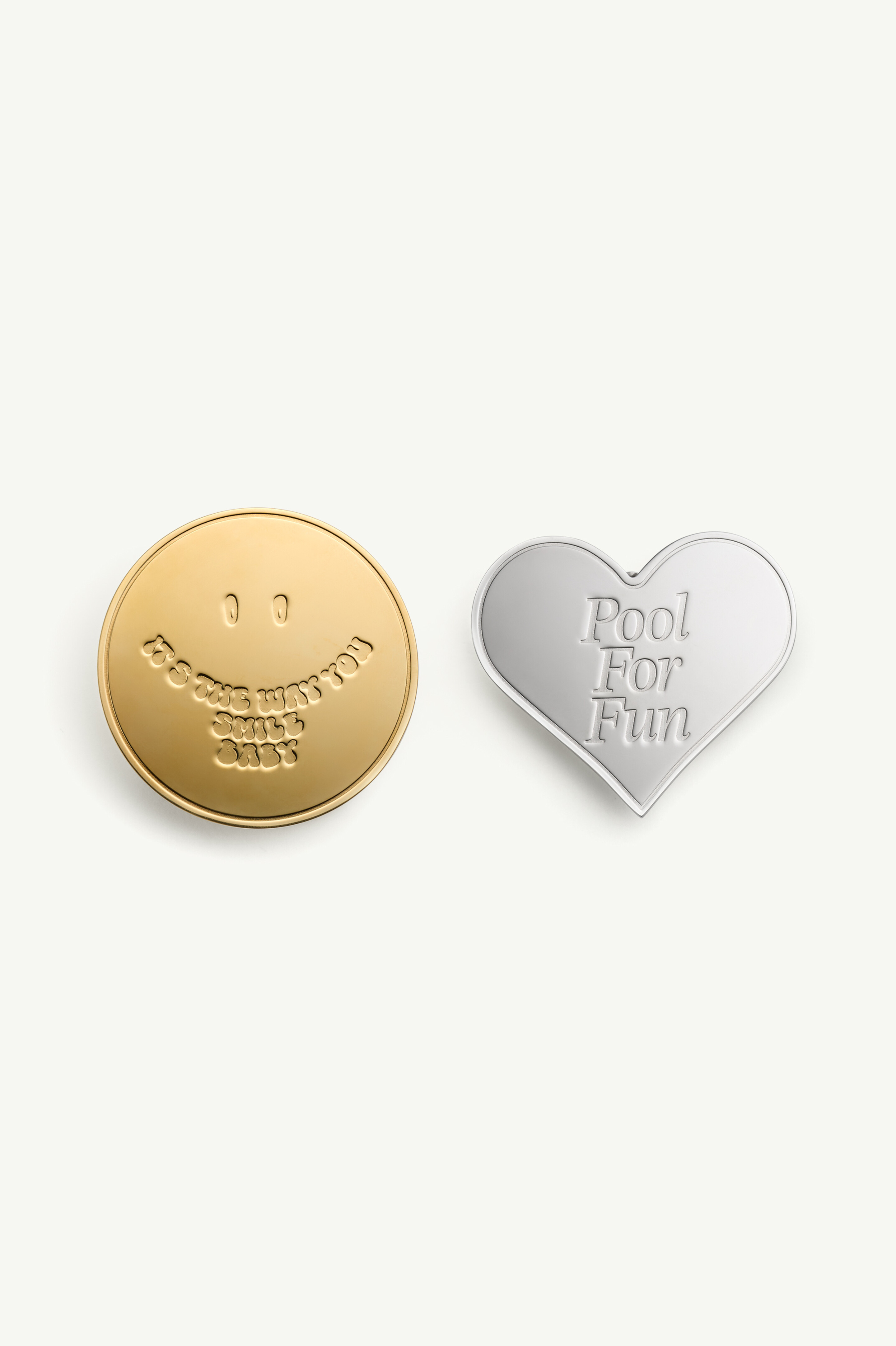 Souvenir sticker two-tone earrings