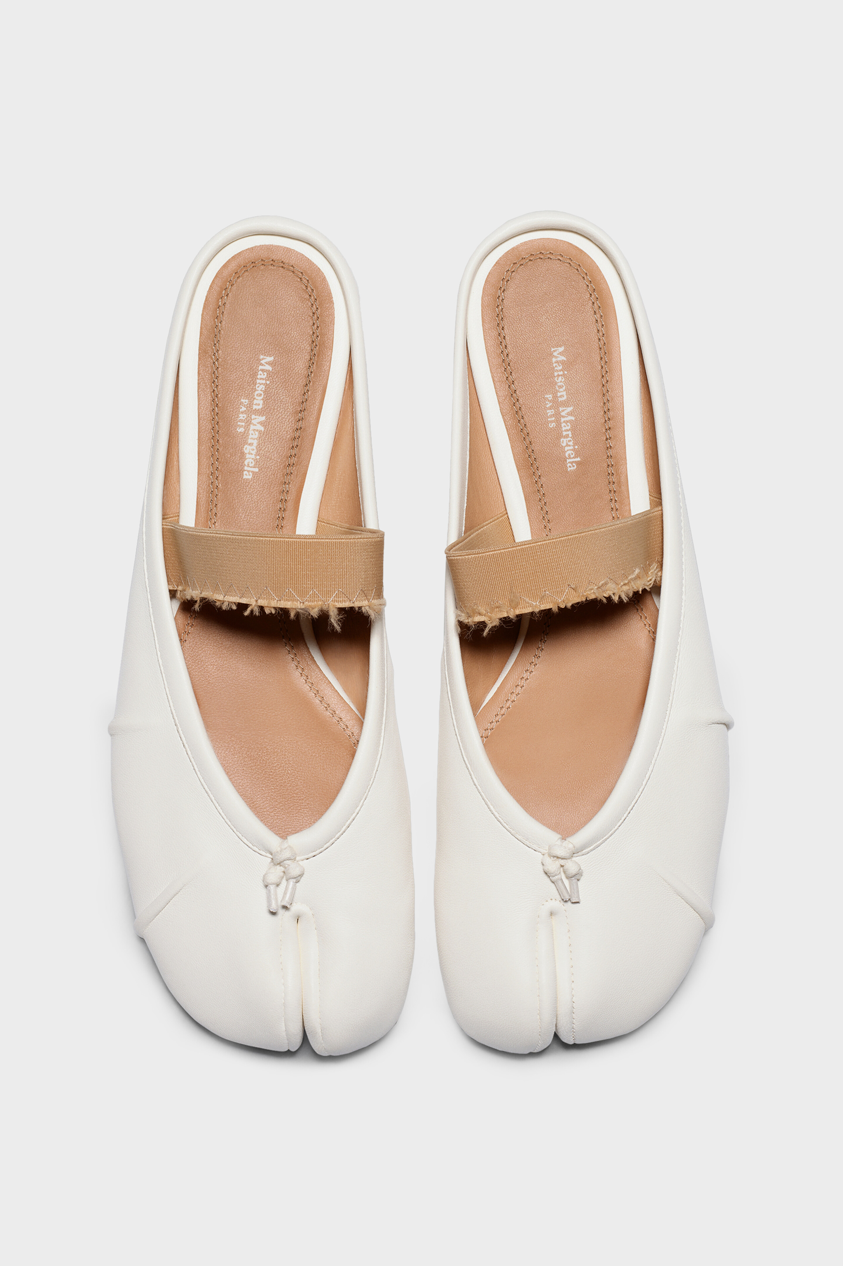 White Elastic Tabi Ballerina Mule | Maison Margiela