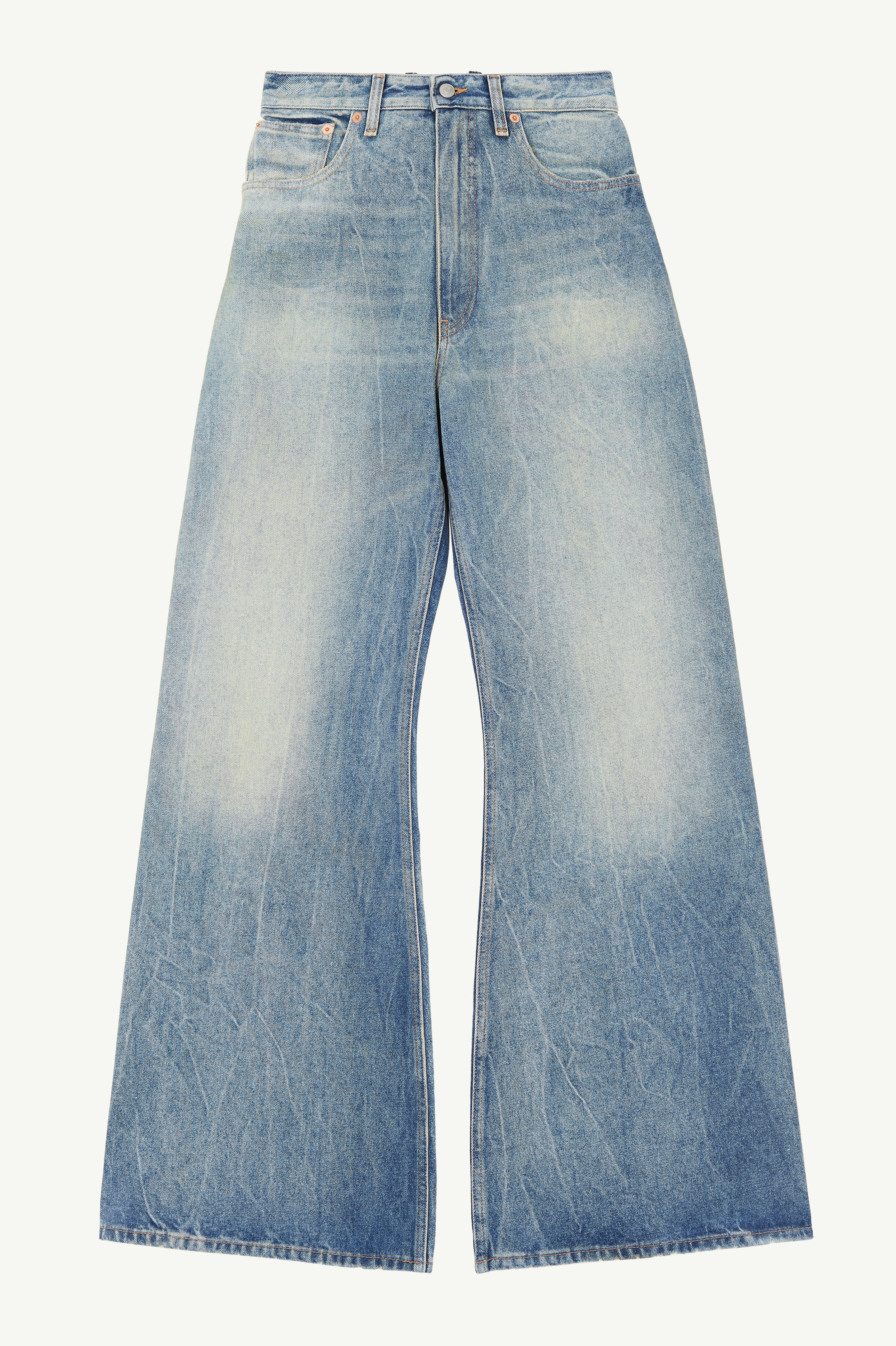 Blue Oversized Wide-Leg Jeans | MM6