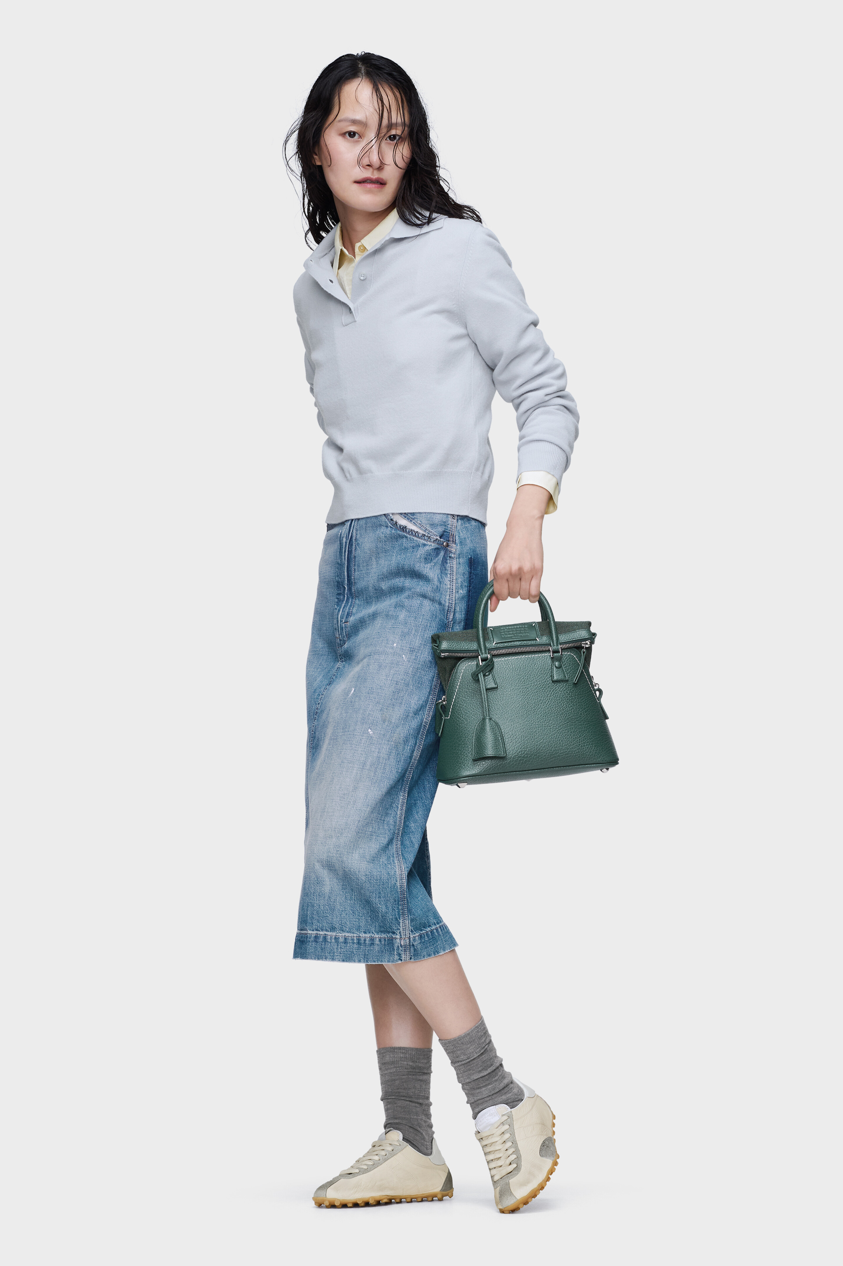 ポロ ニットトップ