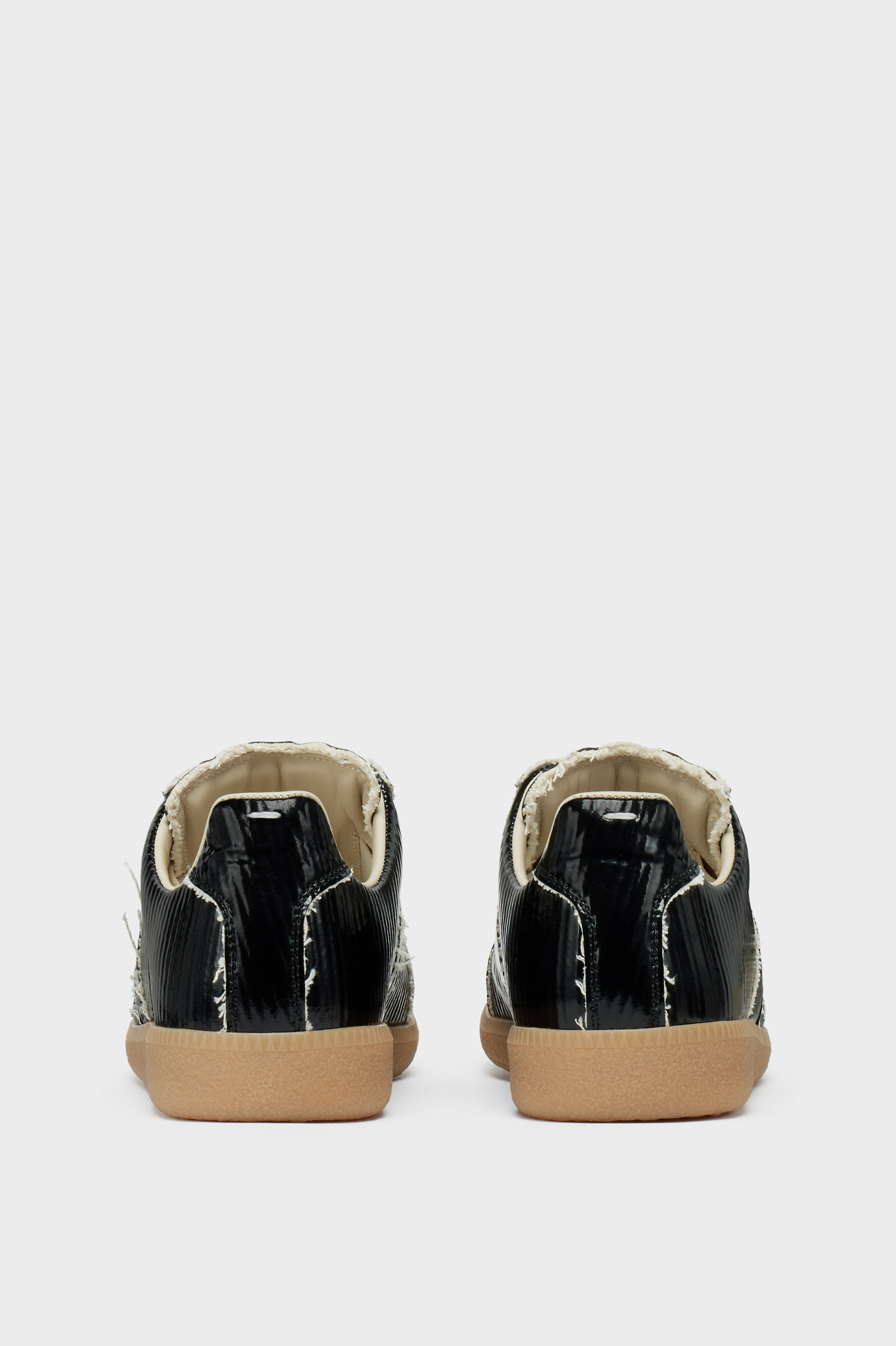 Women's Black Leather Replica Sneakers | Maison Margiela