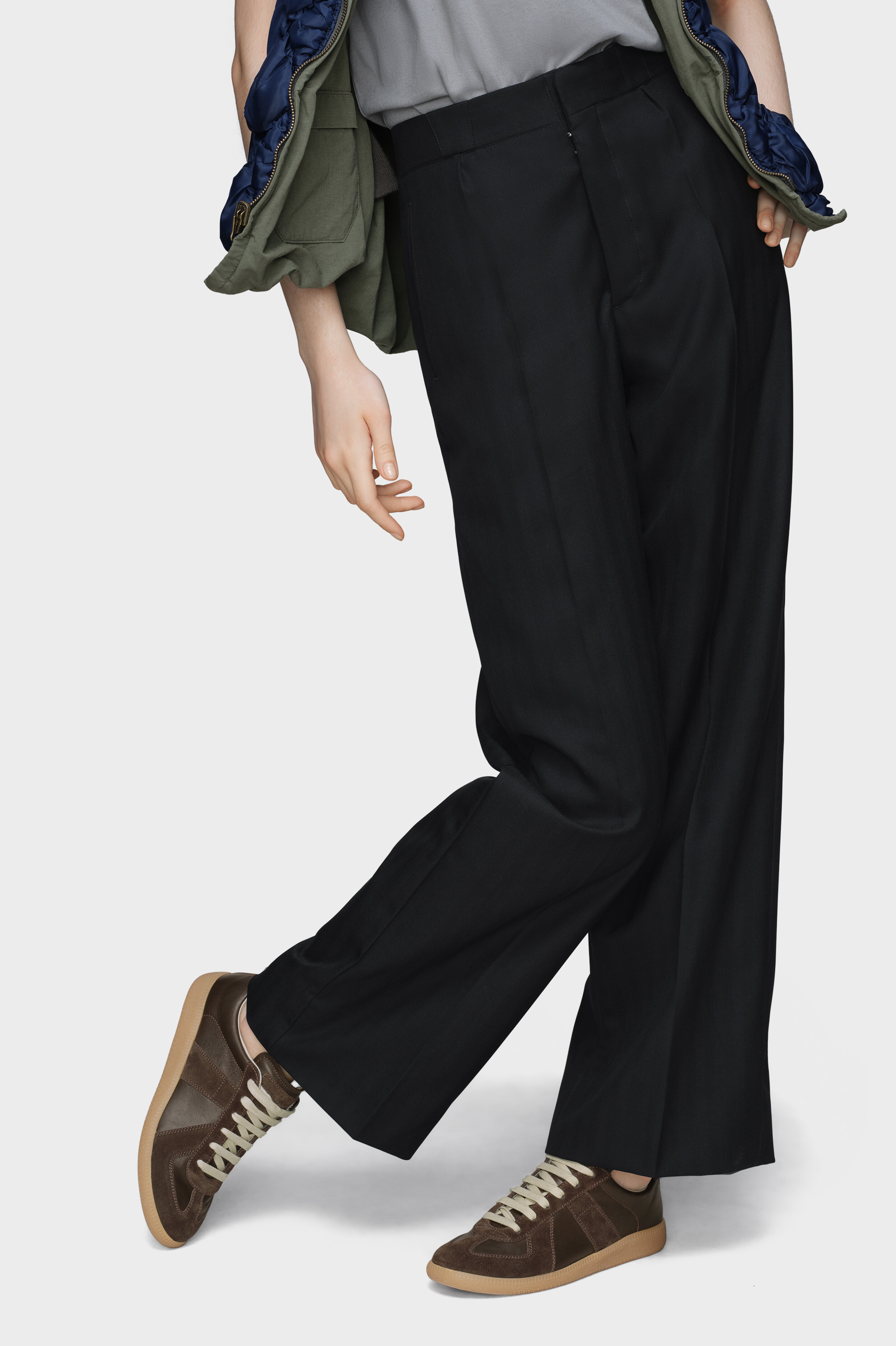 Women's Brown Nappa Leather Replica Sneakers | Maison Margiela