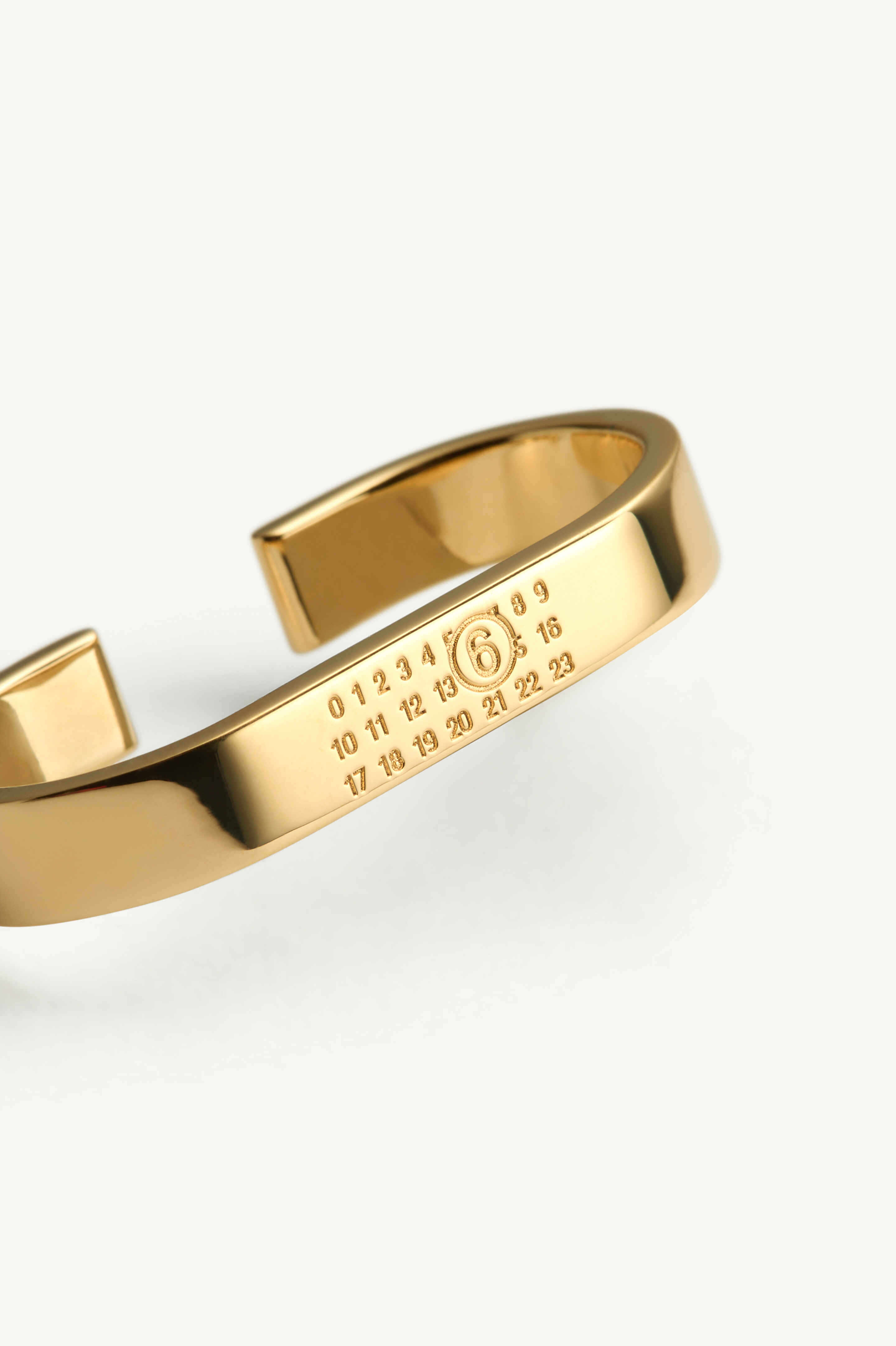 Yellow Gold double numeric ring | MM6 Official