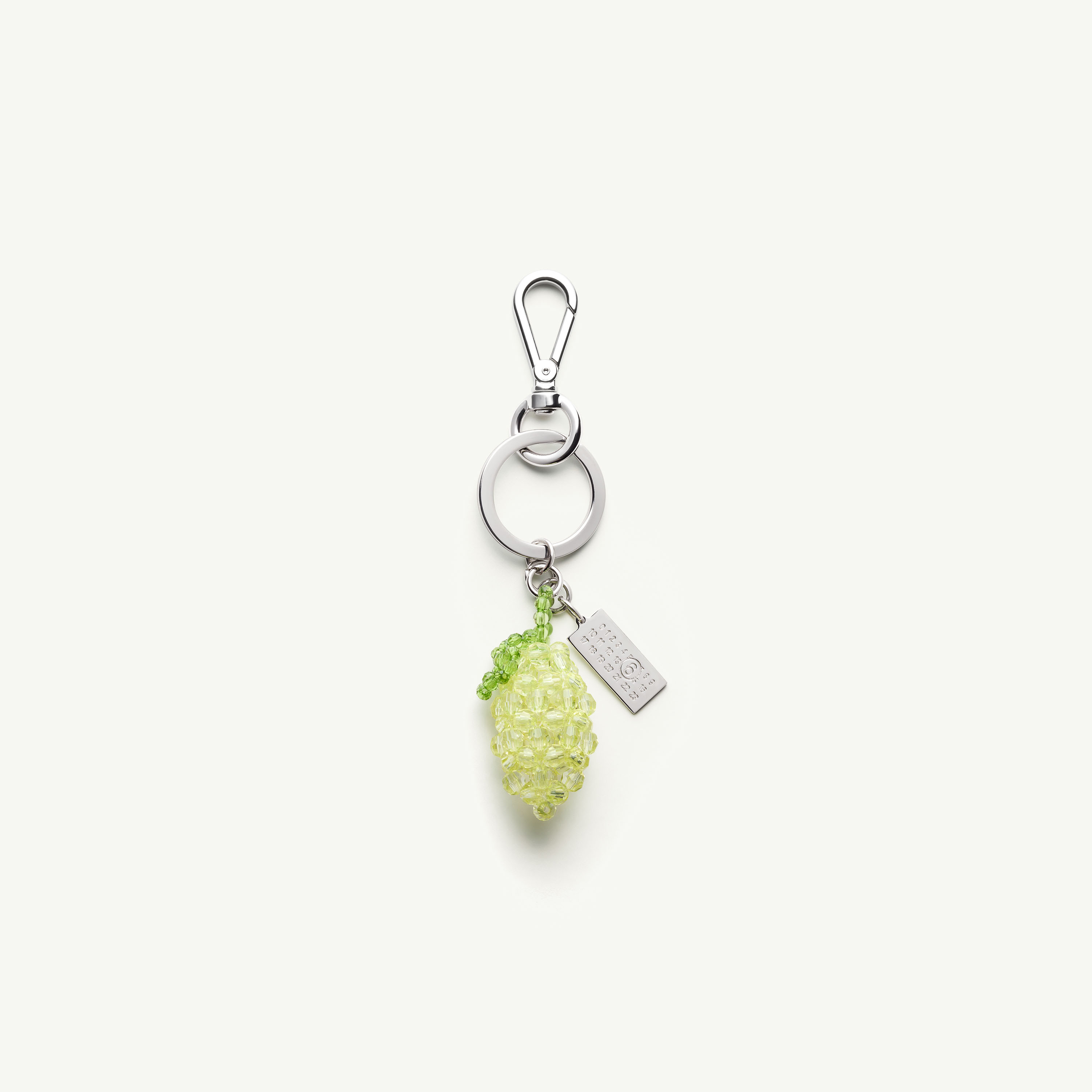 Yellow Lemon Beaded Numeric Keyring | MM6 Official