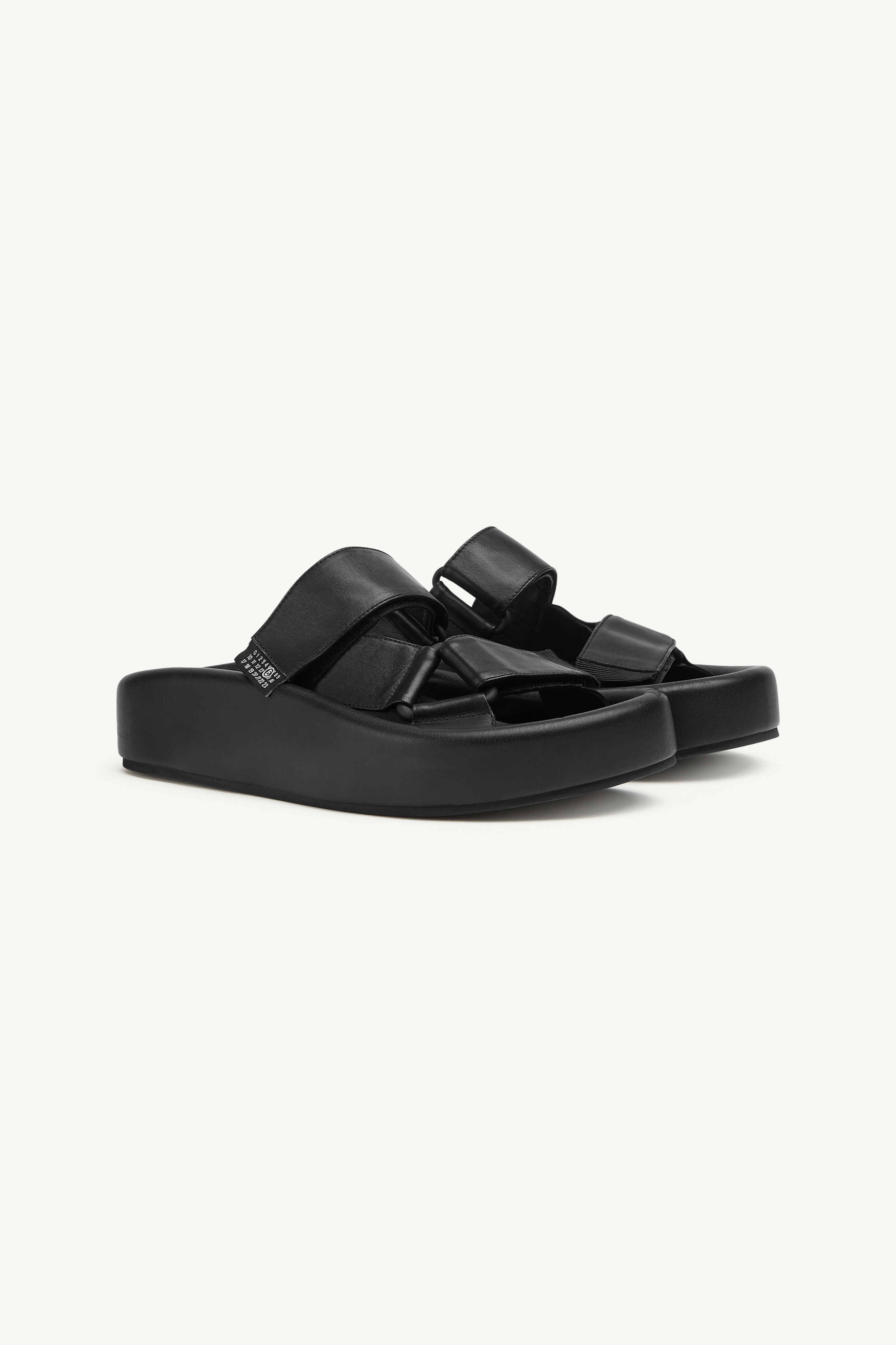 Logo Webbing Leather Sandals
