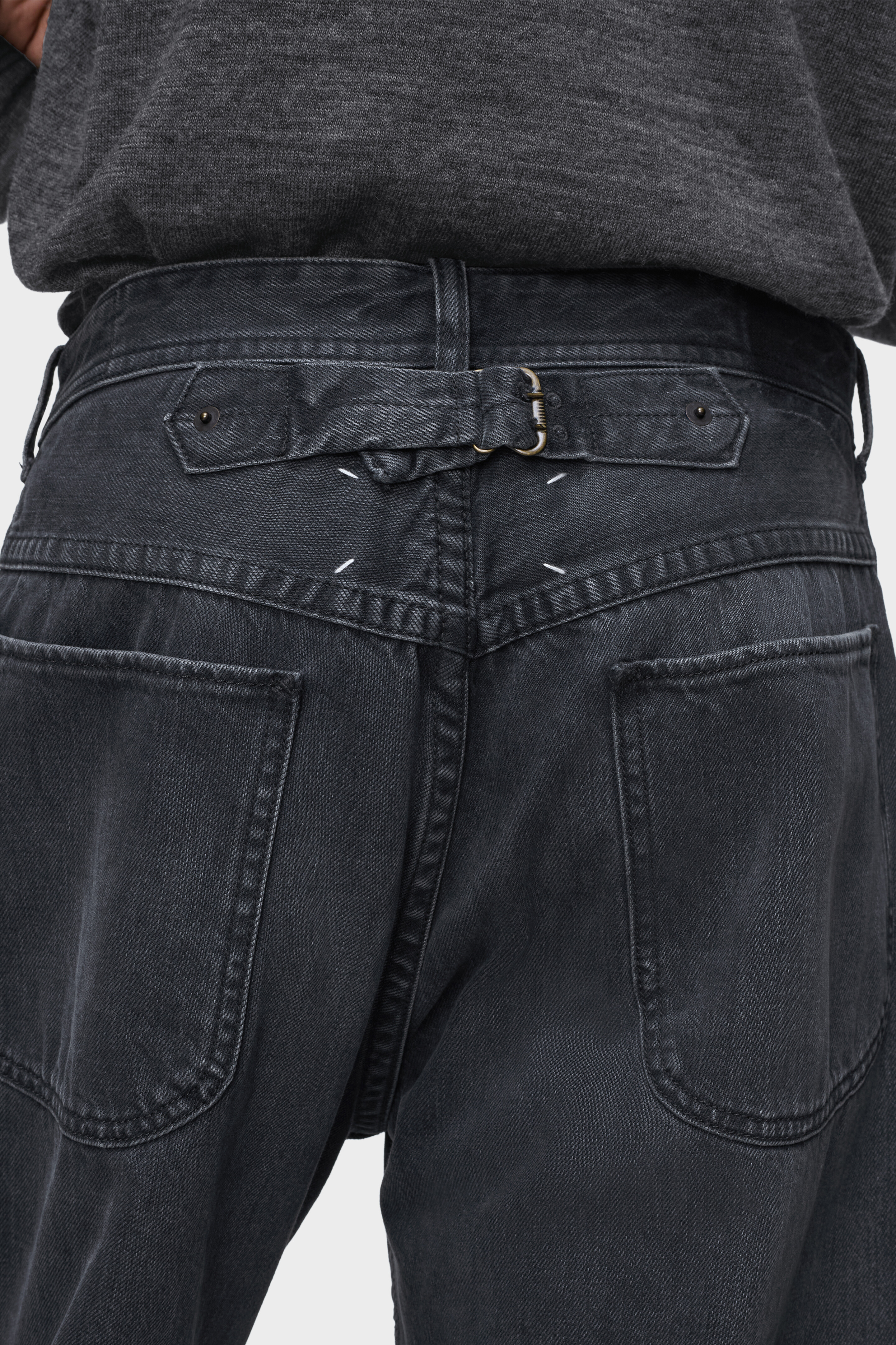 CROPPED DENIM TROUSERS