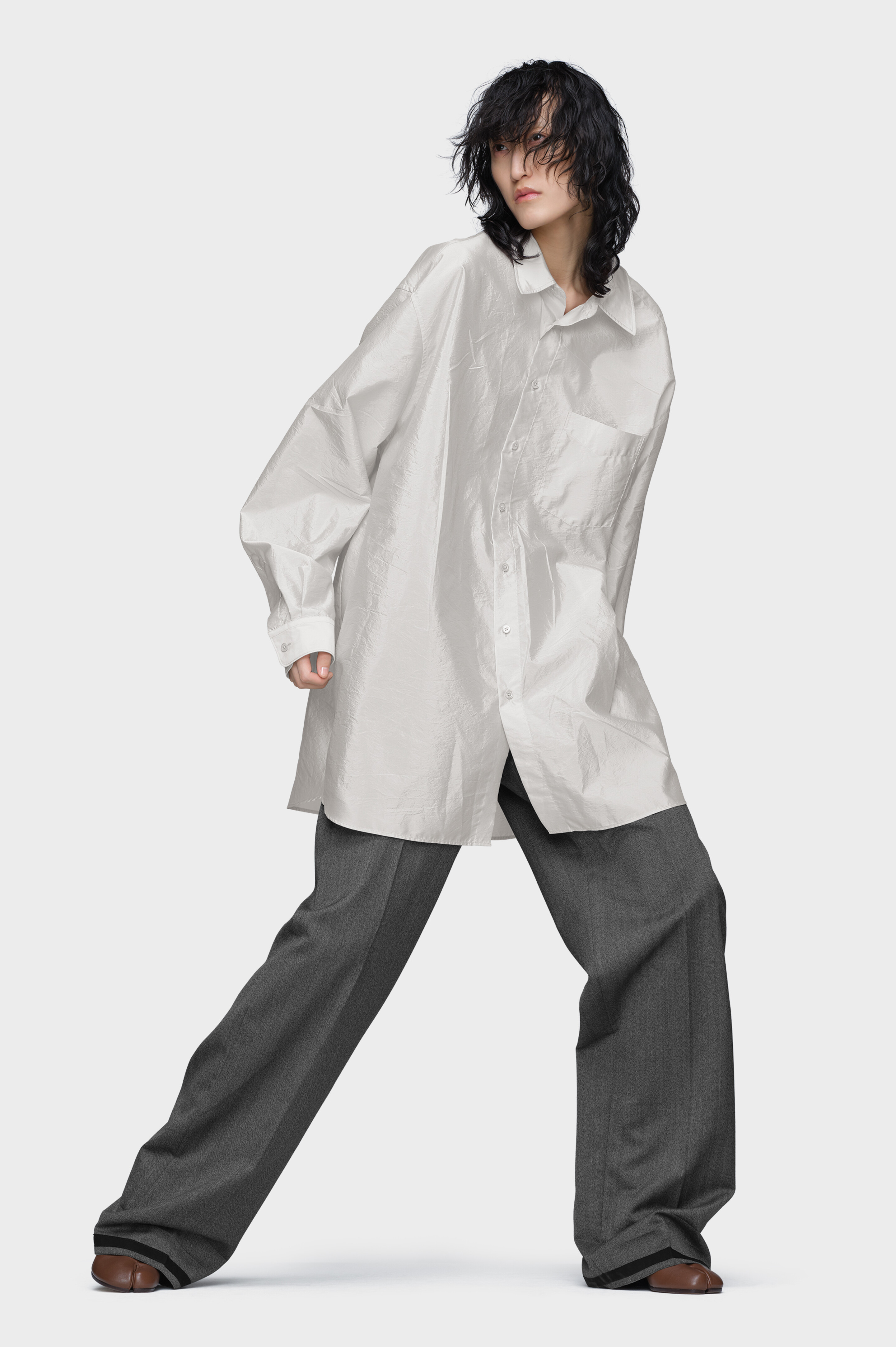Women's Gray Oversized Shirt | Maison Margiela