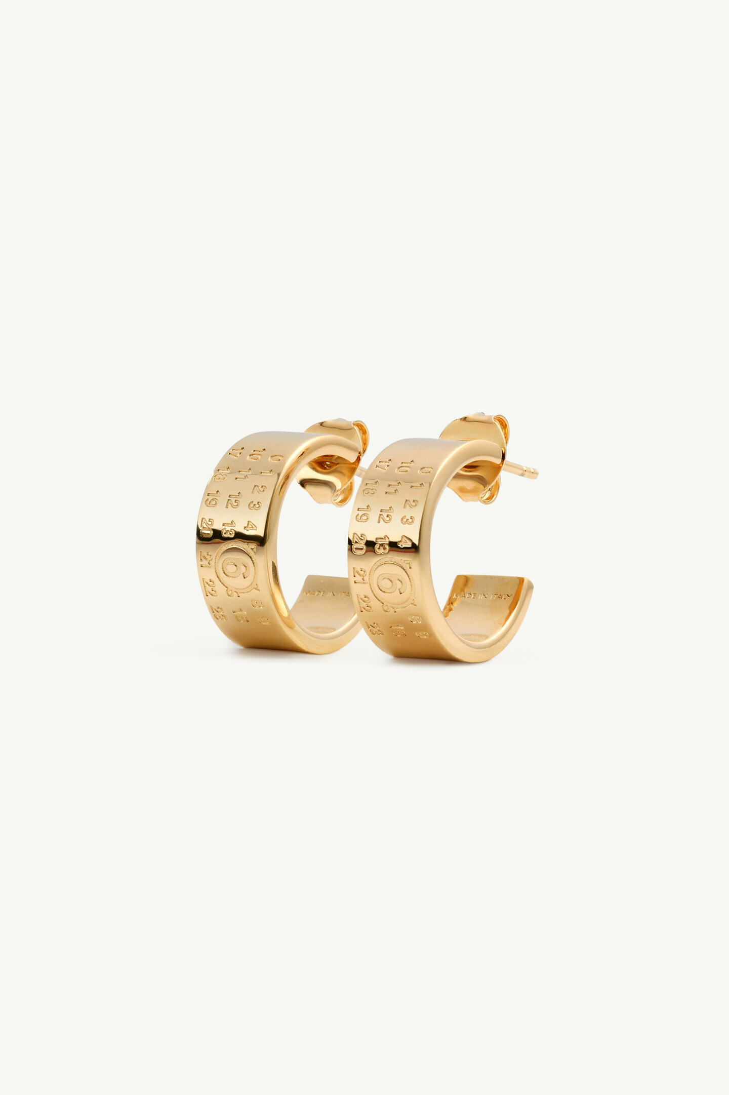MM6 ゴールド ナンバリングフープピアス イエロー | Maison Margiela公式