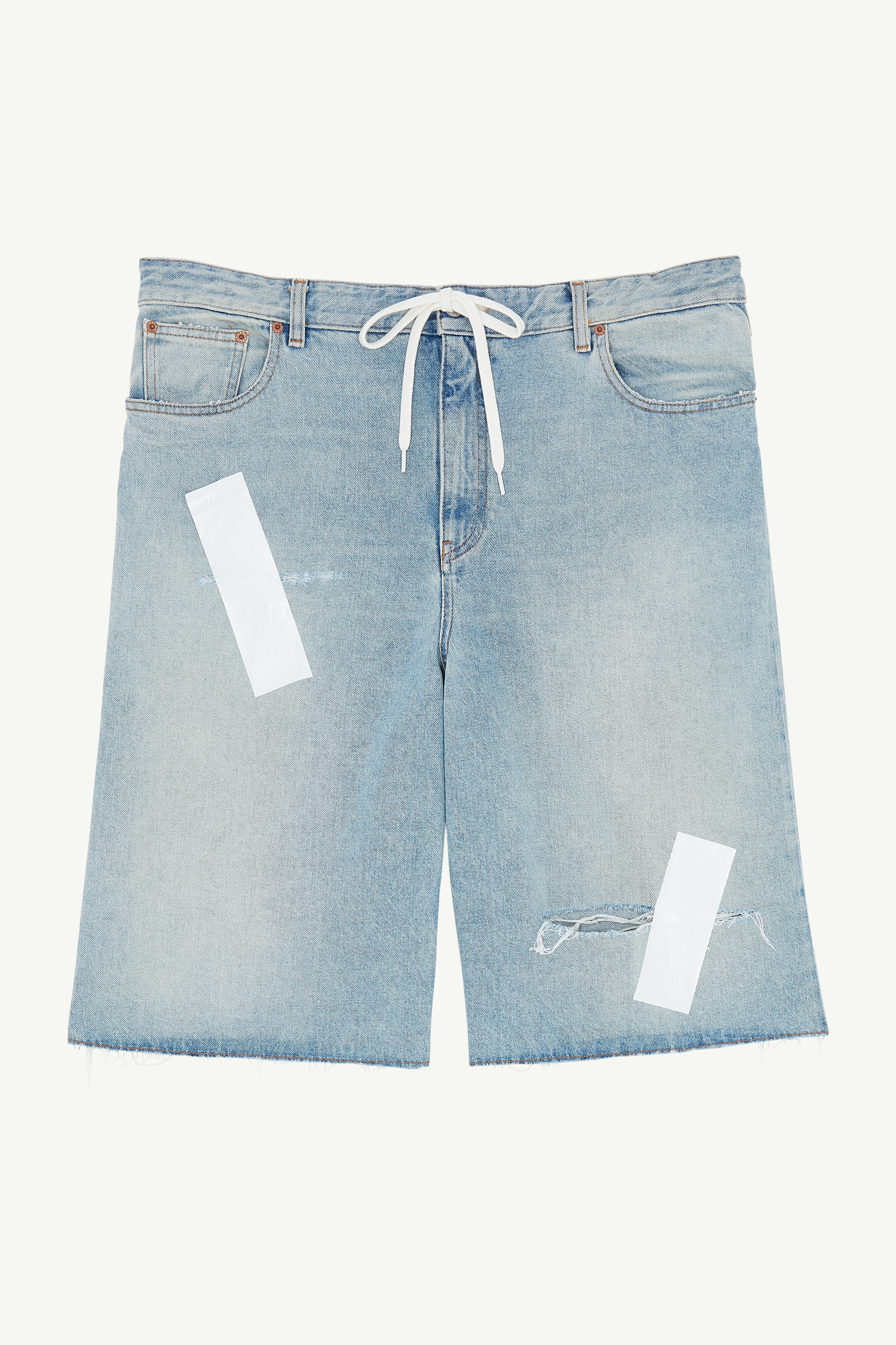 Blue Taped denim shorts | MM6 Official