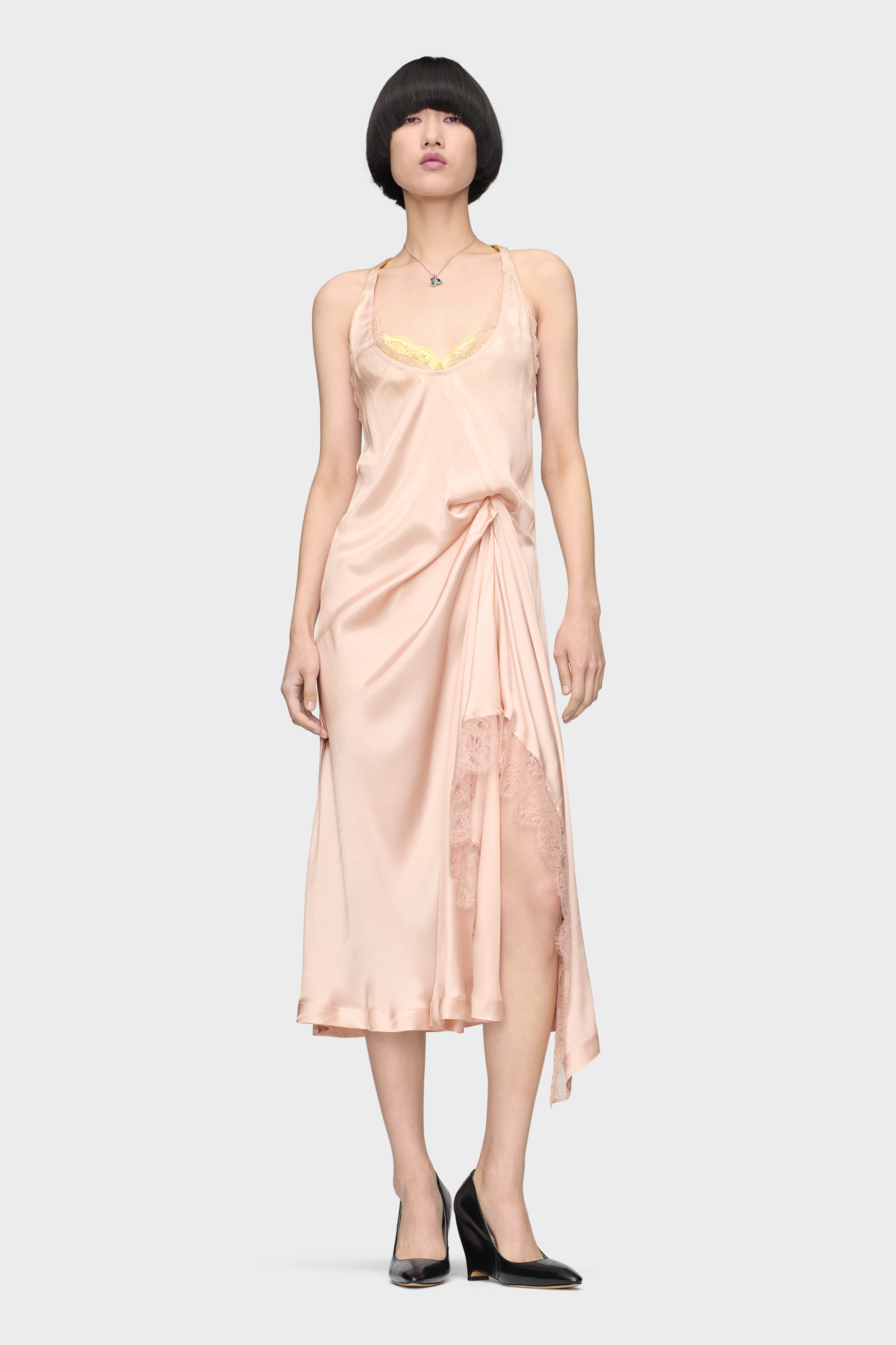 LACE SLIP MIDI DRESS | Maison Margiela