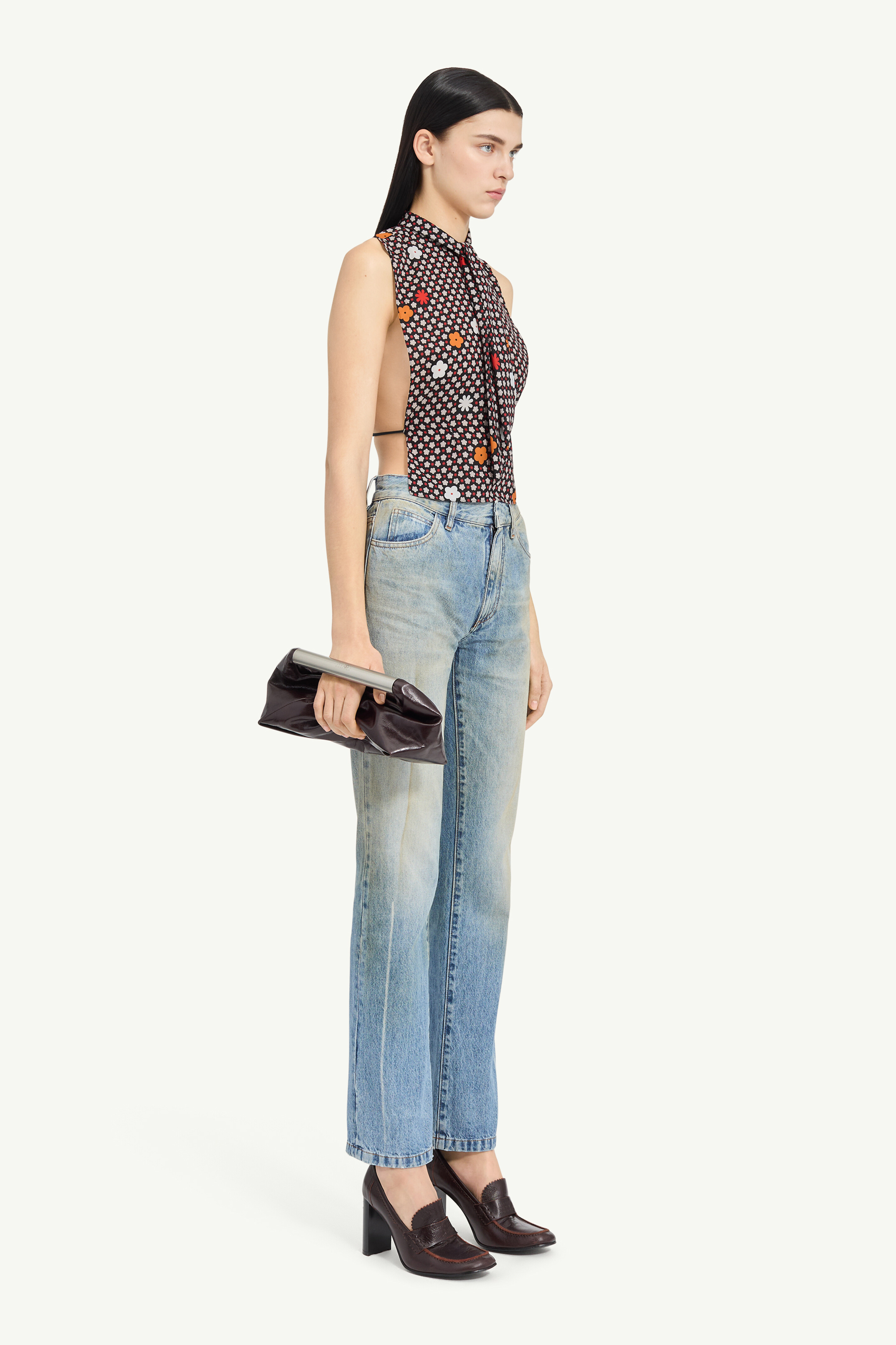 Graphic Floral Sleeveless Top