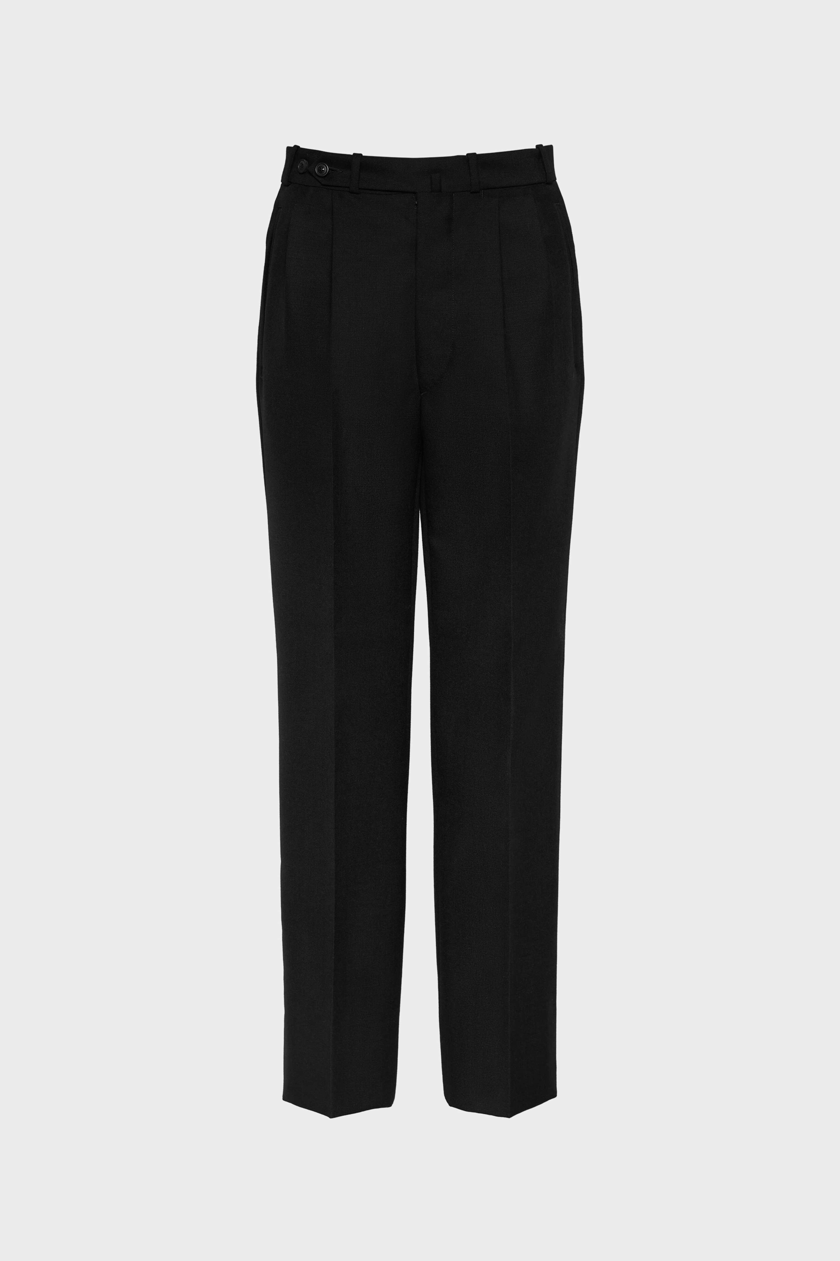 Maison Margiela ヘリボーンウールプリーツトラウザーズ