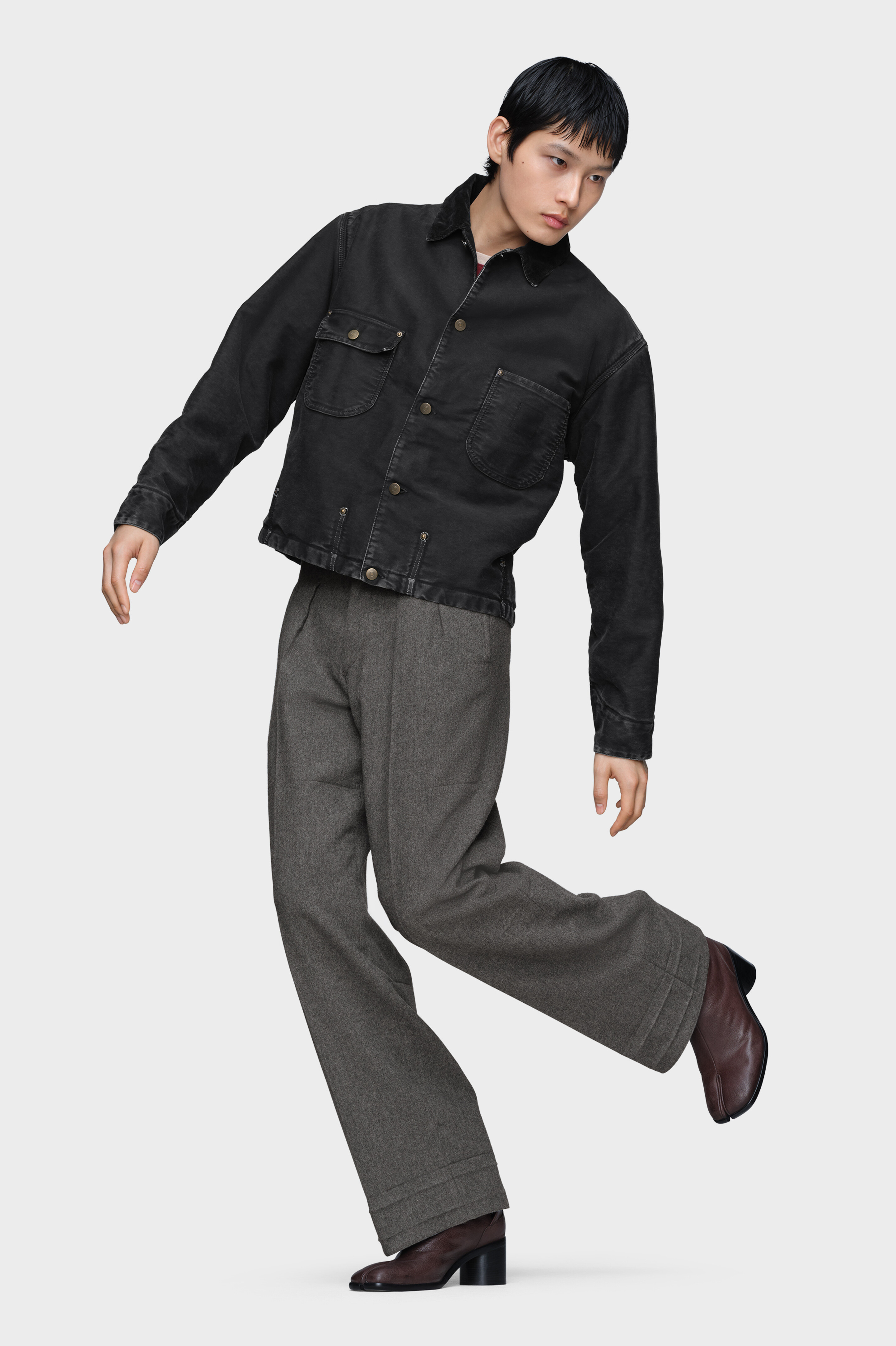 Men's Black Cotton Sports Jacket | Maison Margiela